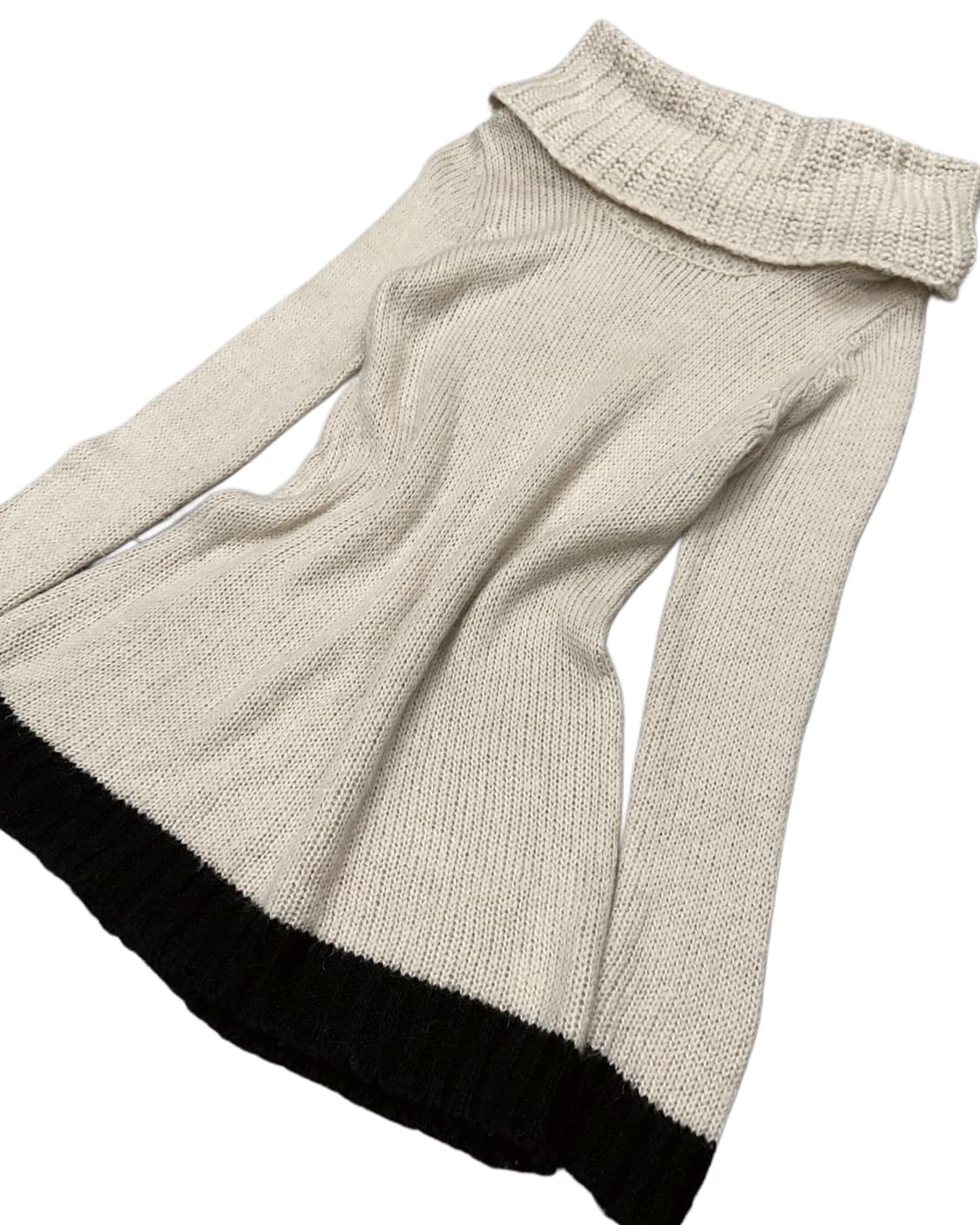 oatmeal off-shoulder knit dress 상품이미지3