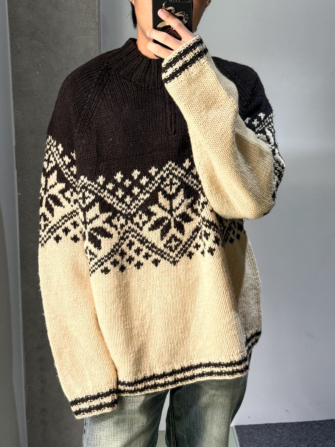 제이크루 스노우플레이크 하프집업 니트 상품이미지2