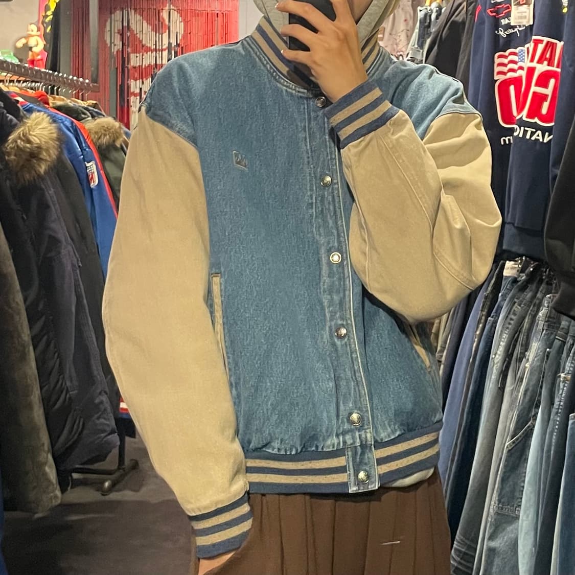 [IM] vtg 데님 바시티자켓 상품이미지4