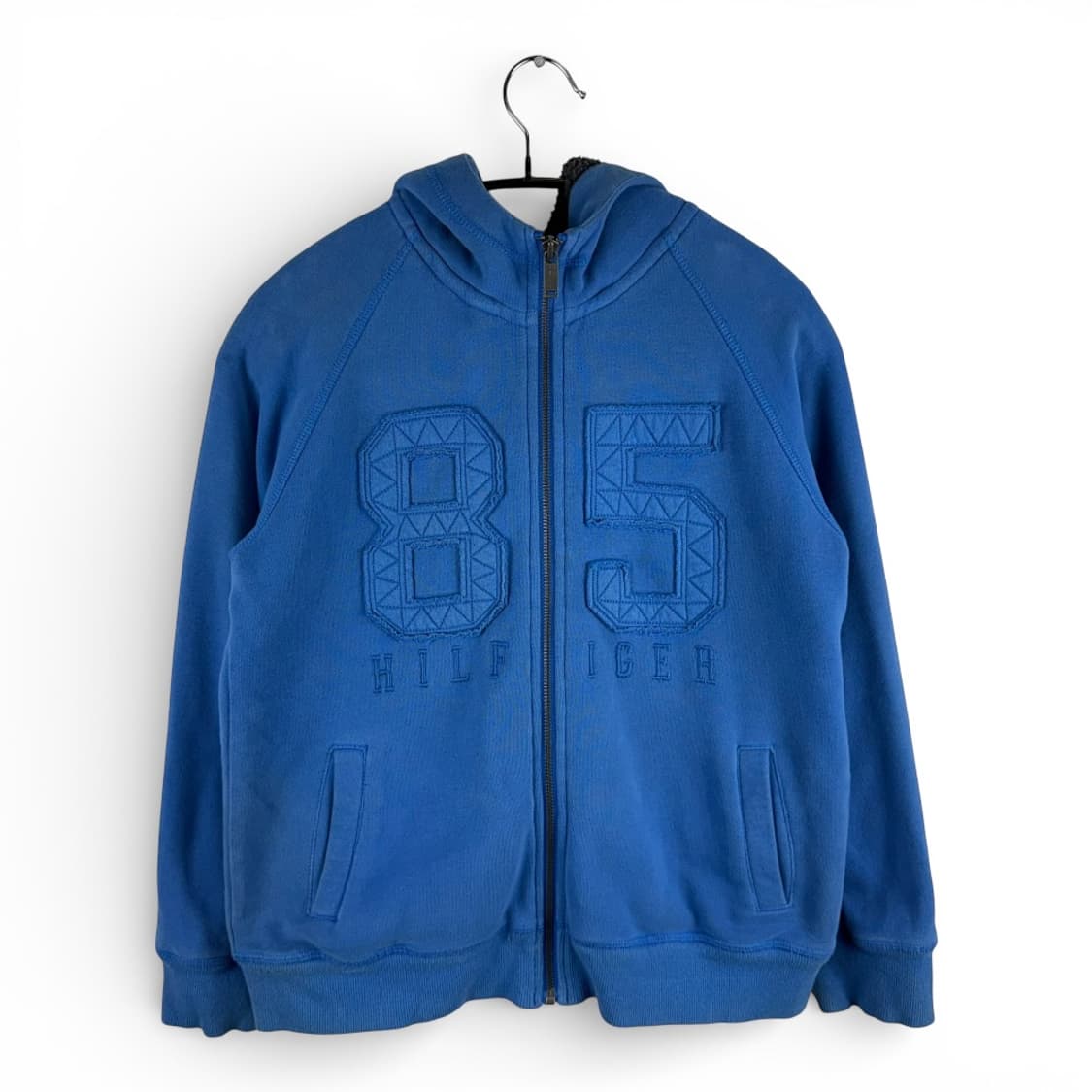 M) 타미힐피거 키즈/우먼스 보아 플리스 후드집업 블루 상품이미지1