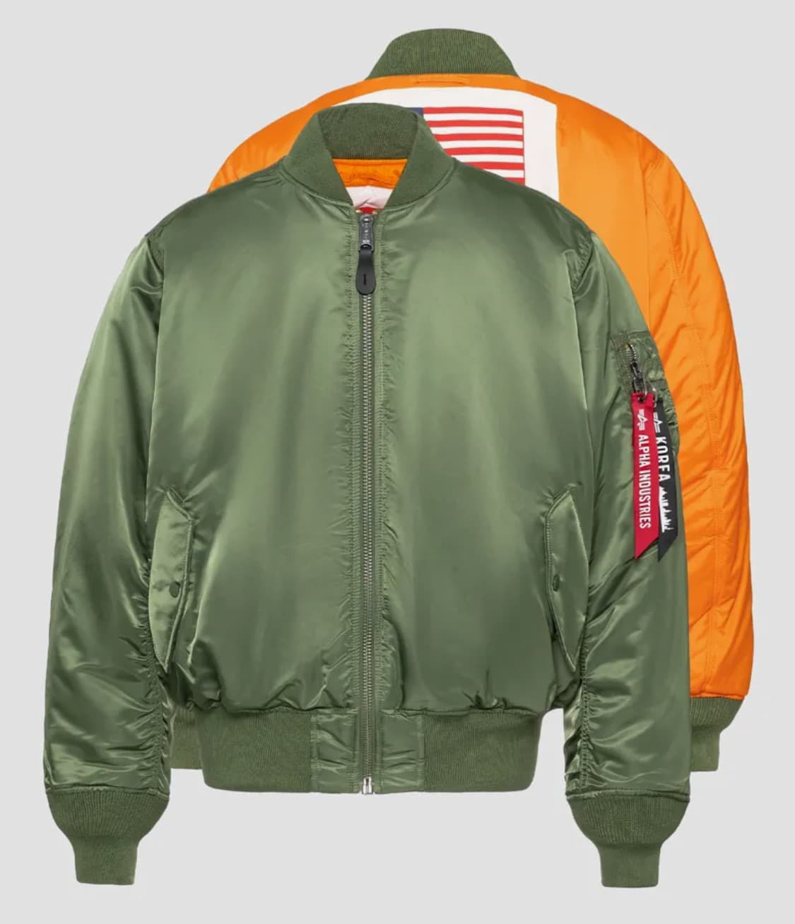 L) 알파인더스트리 MA-1 레귤러 블러드칫 세이지 그린 상품이미지1