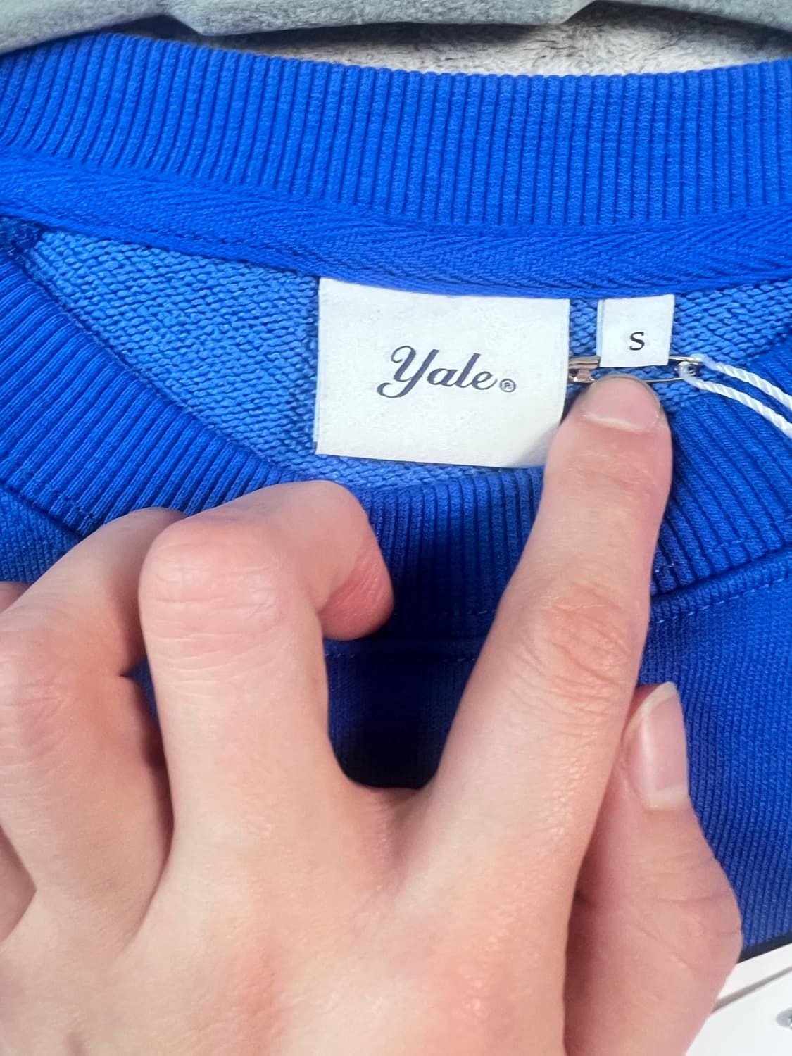 새상품/ Yale 예일 맨투맨 로얄블루 S사이즈 상품이미지5