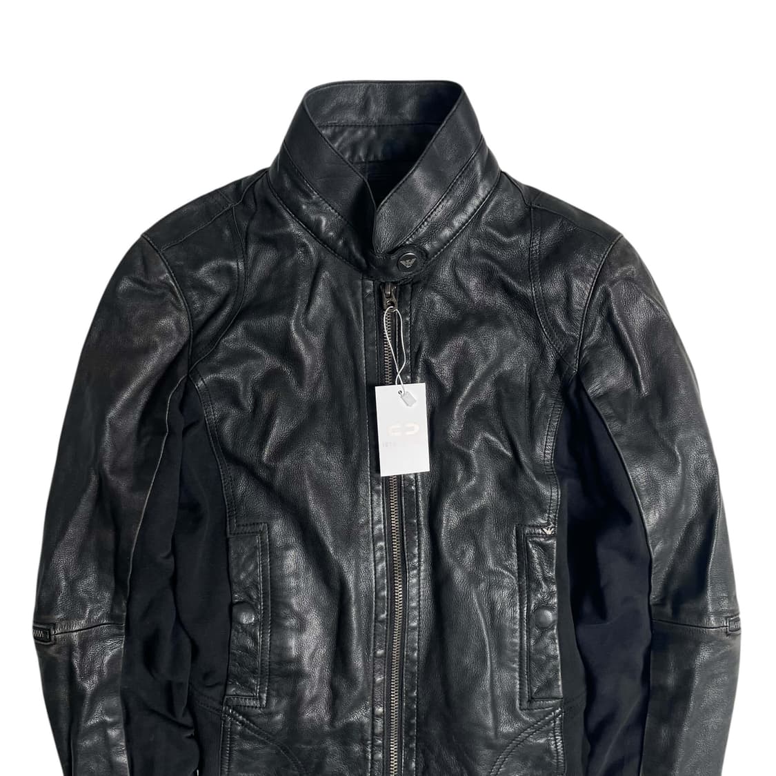 Armani jeans 레더&져지 자켓 (italy)   상품이미지2