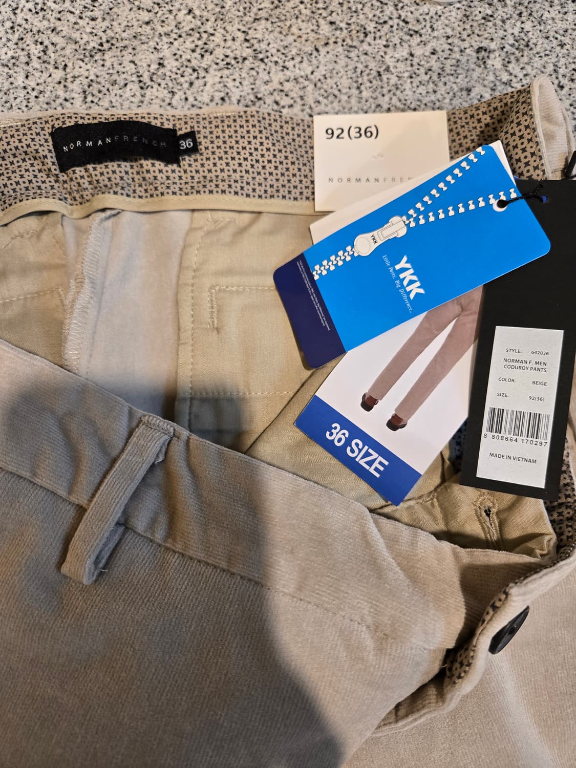 NORMAN FRENCH 남성 코듀로이 바지 골덴 새상품 36 상품이미지5