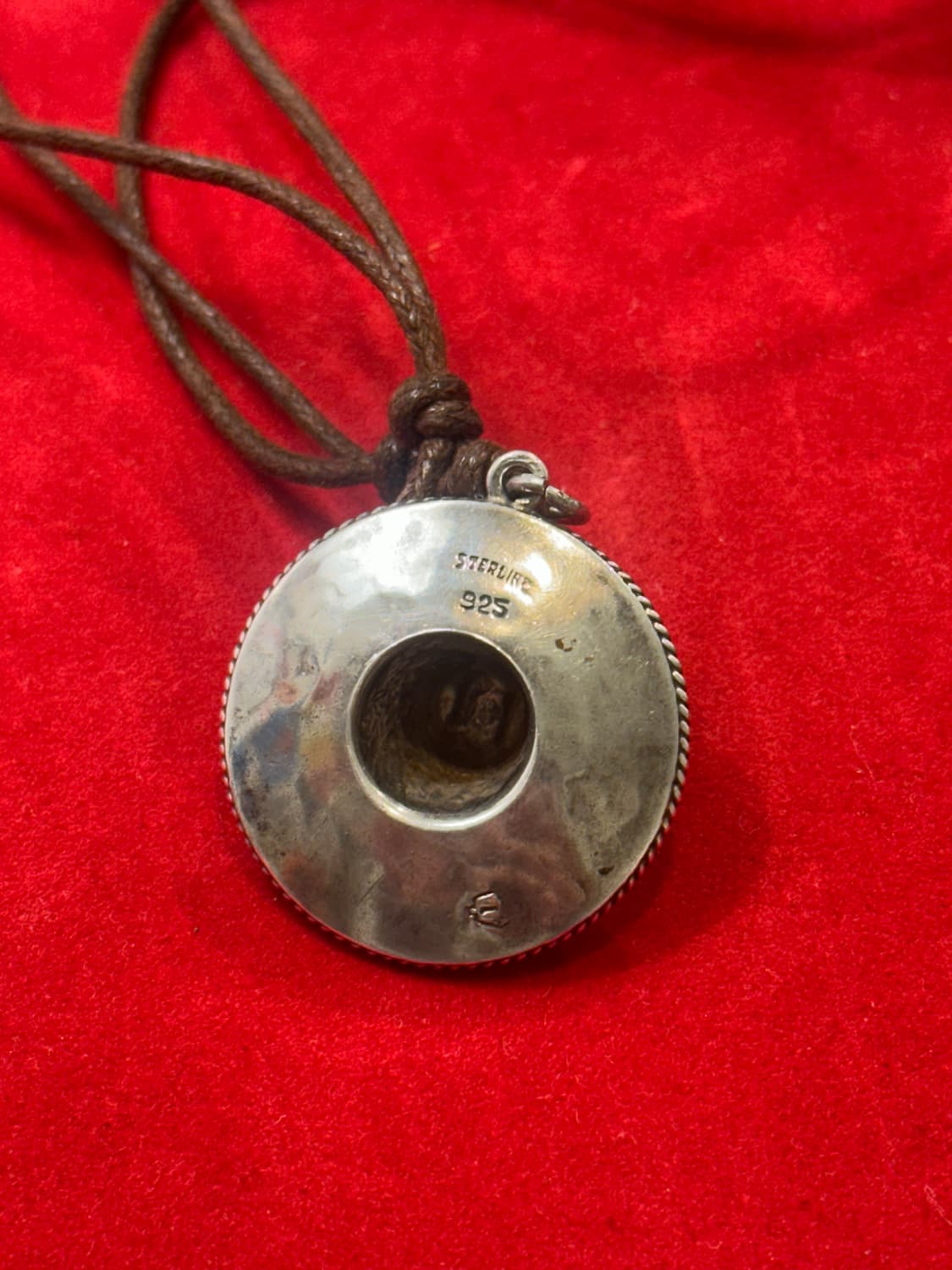 빈티지 멕시코 솜브레로 925 실버 펜던트 브라운 가죽 목걸이 상품이미지2