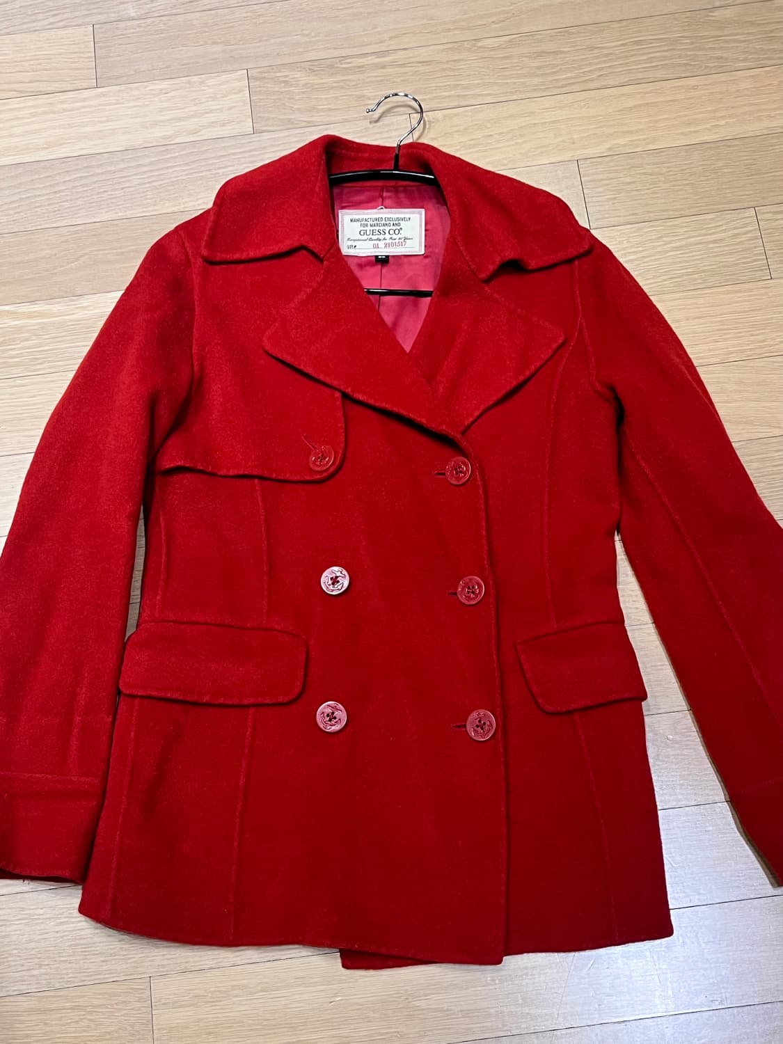 Guess 게스 빈티지 레드 더블코트 여성 90 상품이미지1