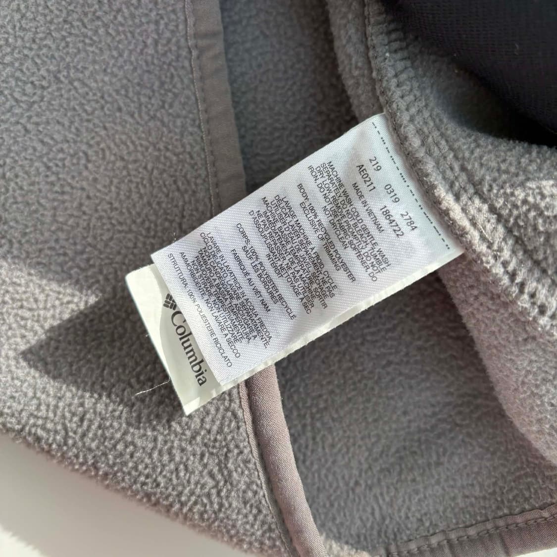 컬럼비아 그레이 플리스 자켓 후리스 희귀져지(S) 상품이미지5