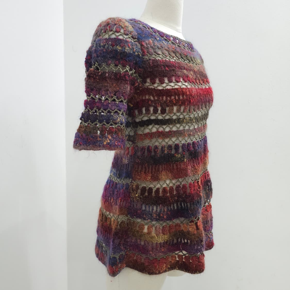 빈티지 수공예 멀티컬러 크로셰 롱니트 상품이미지2