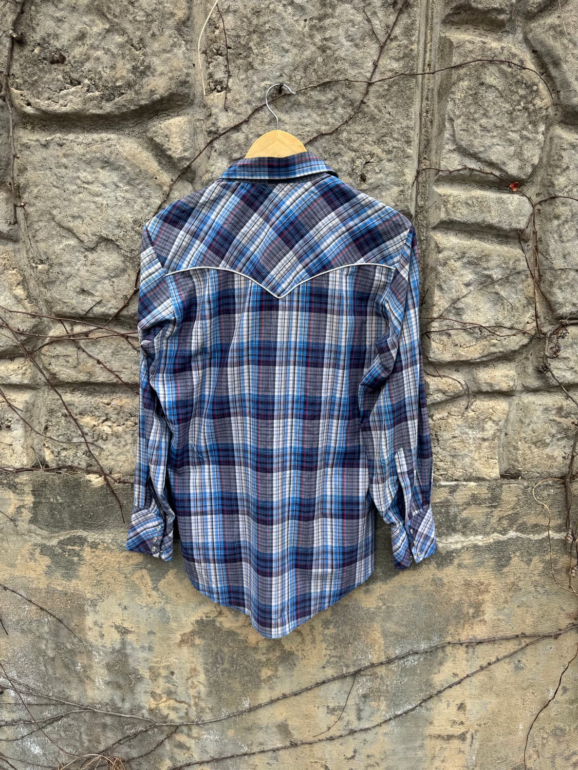 70s chute#1 빈티지 로커빌리 로데오 체크 웨스턴 셔츠 상품이미지2