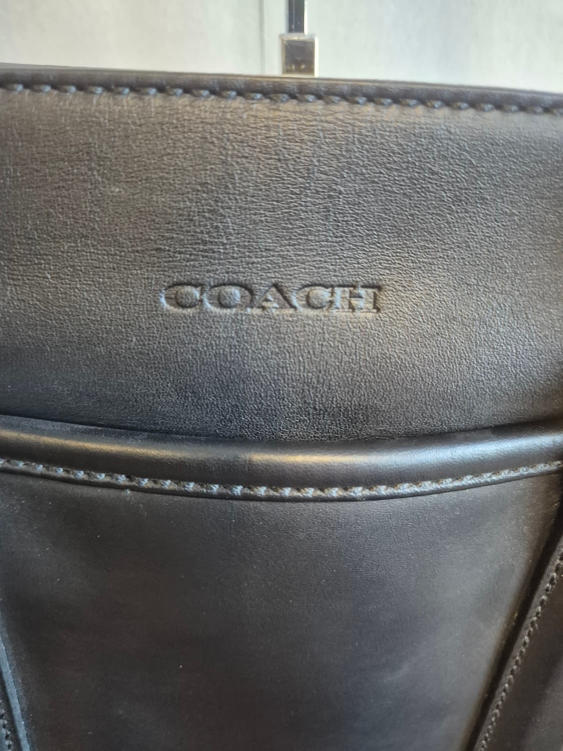 Coach 올드 코치 글러브탠드 레더 블랙 빅 토트백 상품이미지3