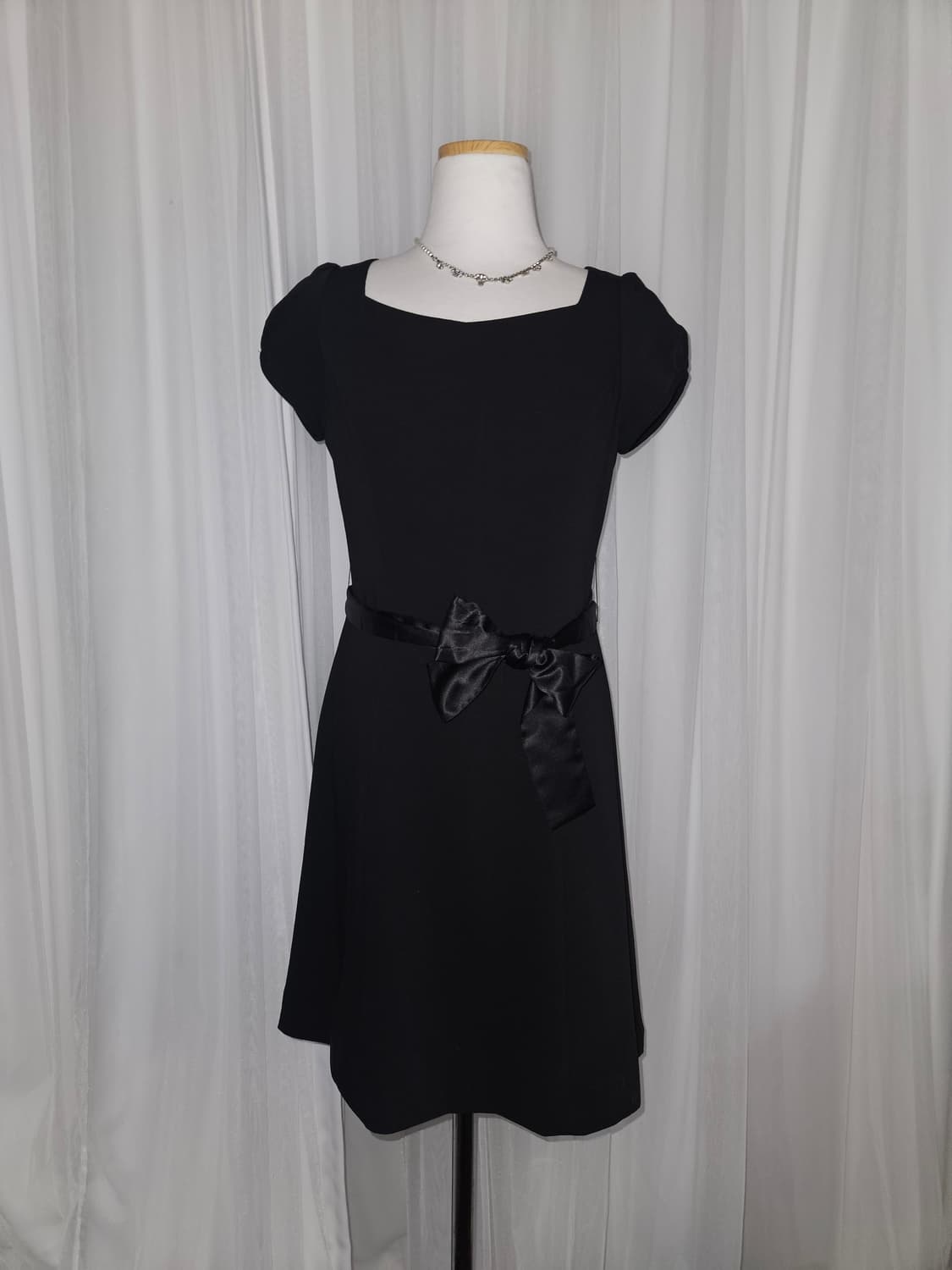 P&D 공겜여주 블랙 리본 드레스 상품이미지2