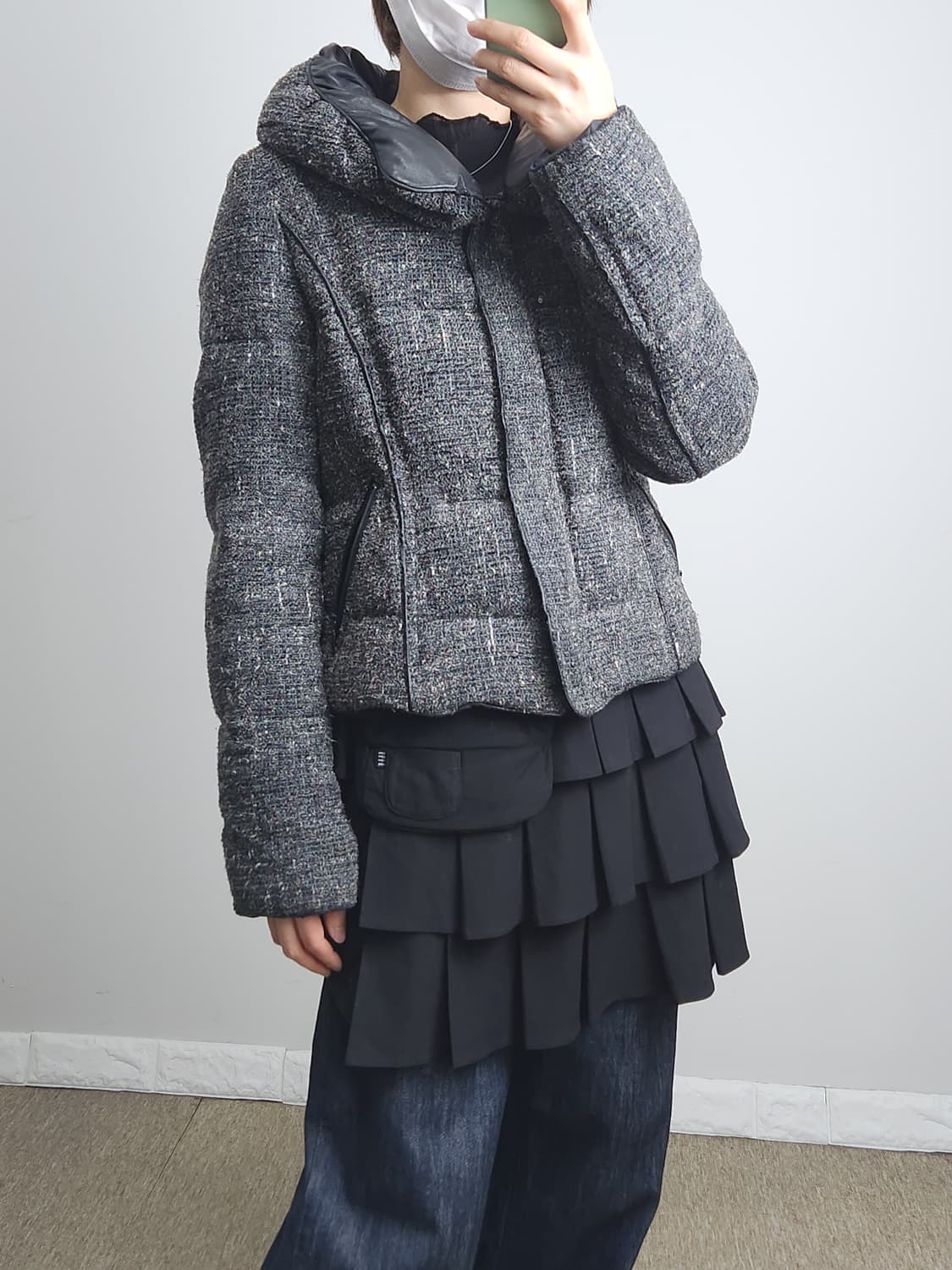 다운 니트 패딩 자켓 상품이미지3