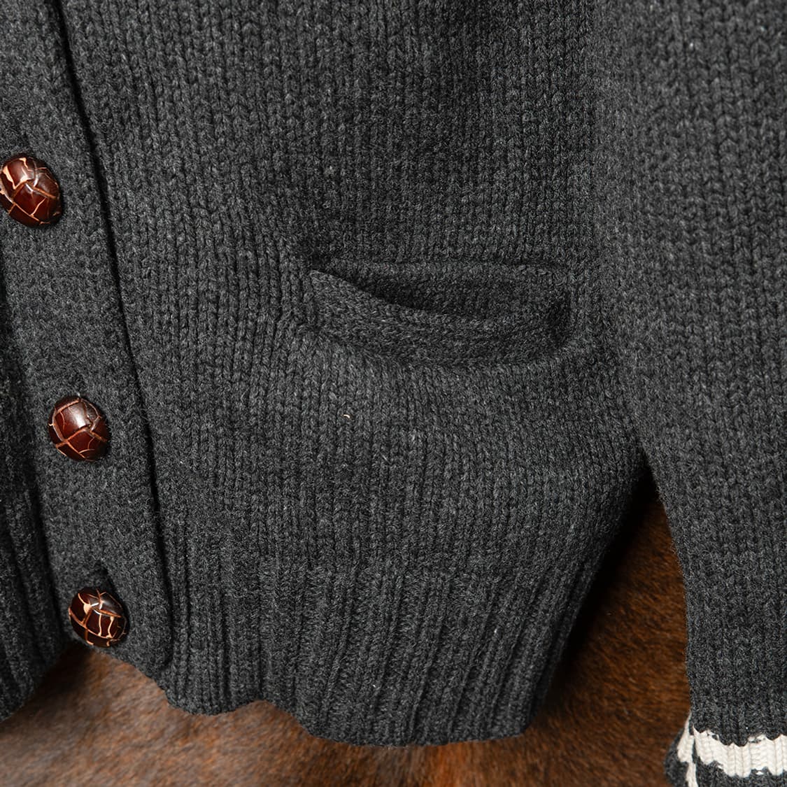 [95] 라코스테 숄카라 울 가디건 그레이 MT-1411  상품이미지4