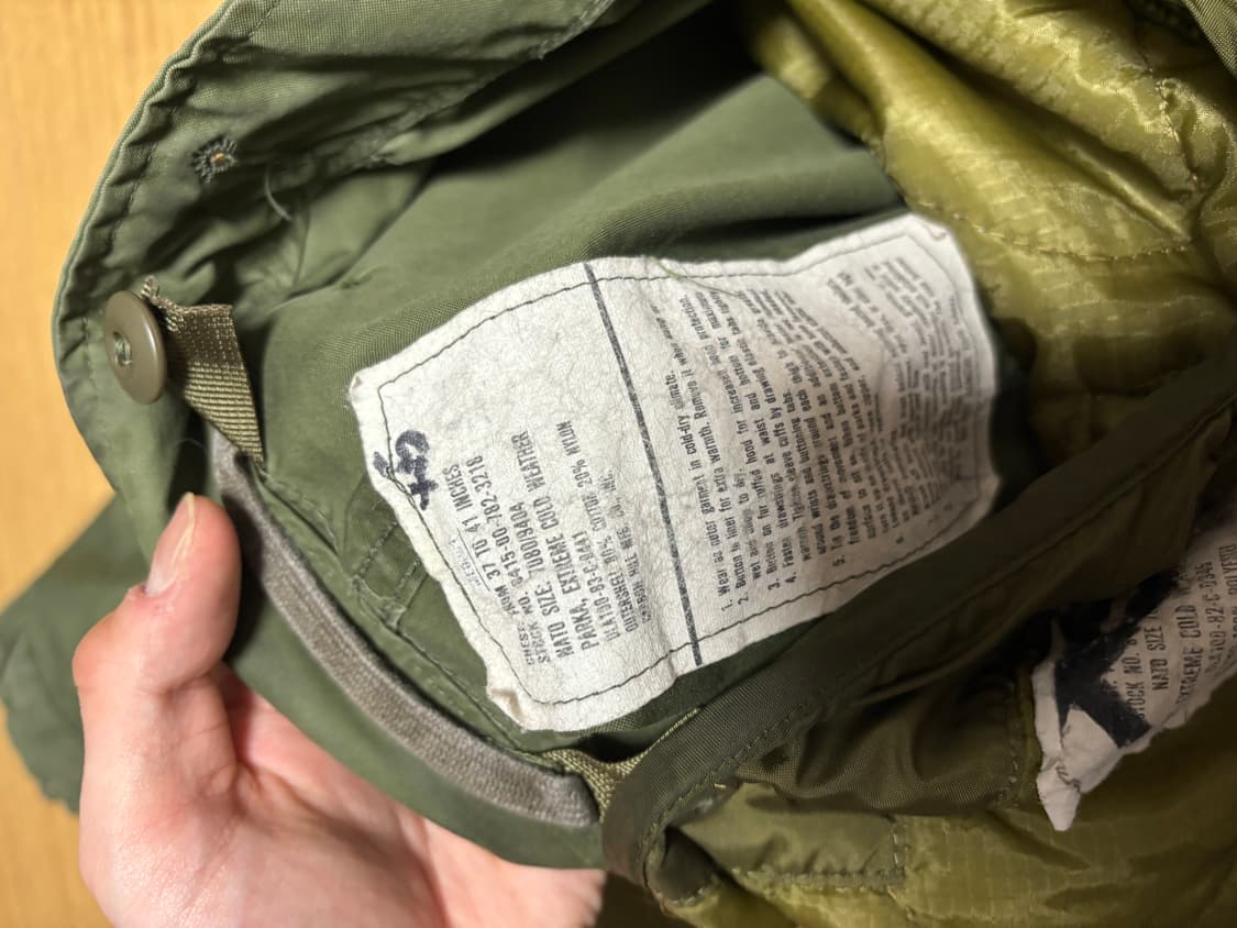 80년대 오리지널 m65 피쉬테일 파카 m 상품이미지3