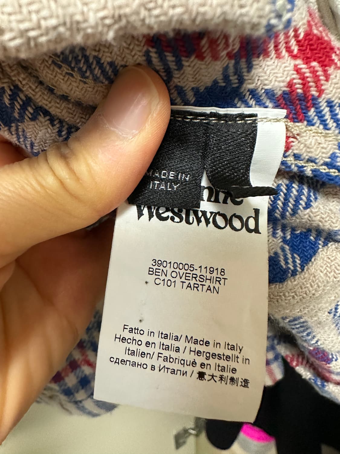 비비안웨스트우드 체크 루즈핏 셔츠  상품이미지9