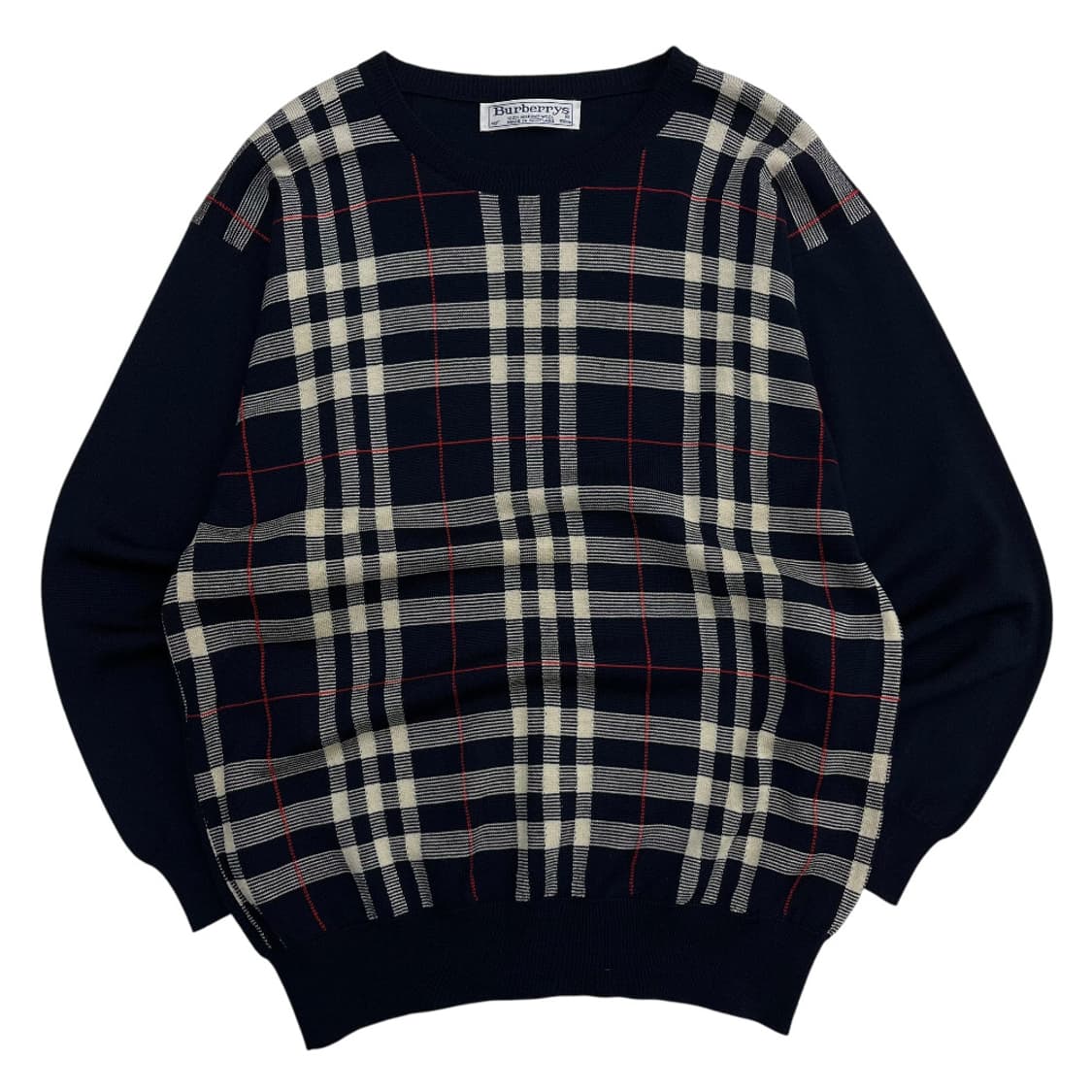 버버리 노바체크 네이비 니트 40 상품이미지2