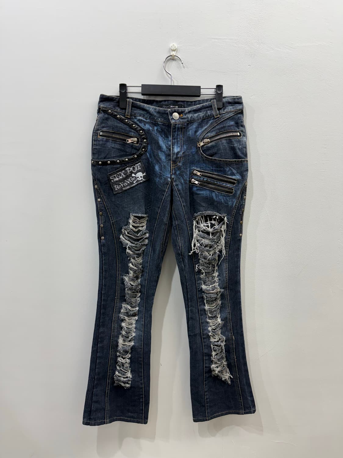 섹스팟리벤지 그런지 펑크 데님 팬츠 상품이미지1