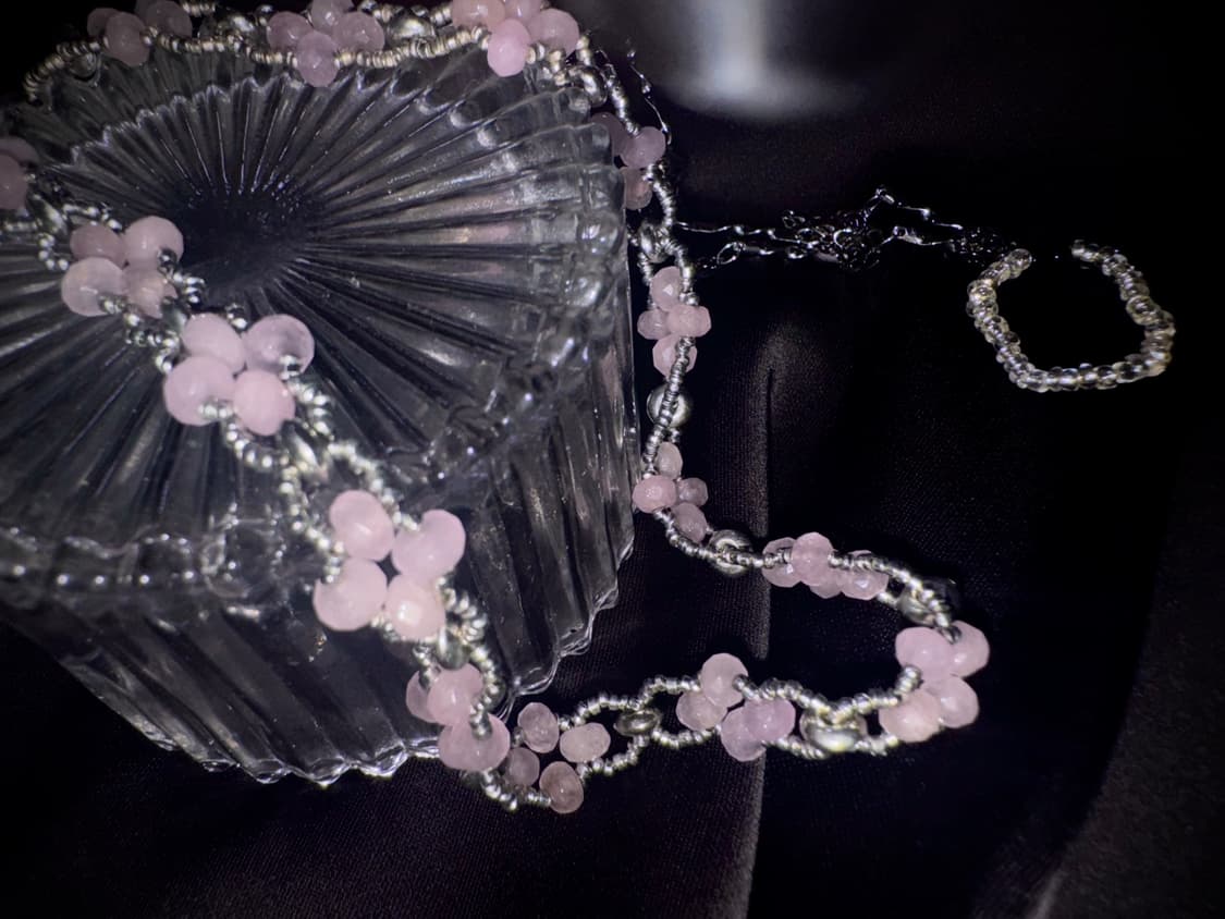 Handmade lavender Necklace 상품이미지1