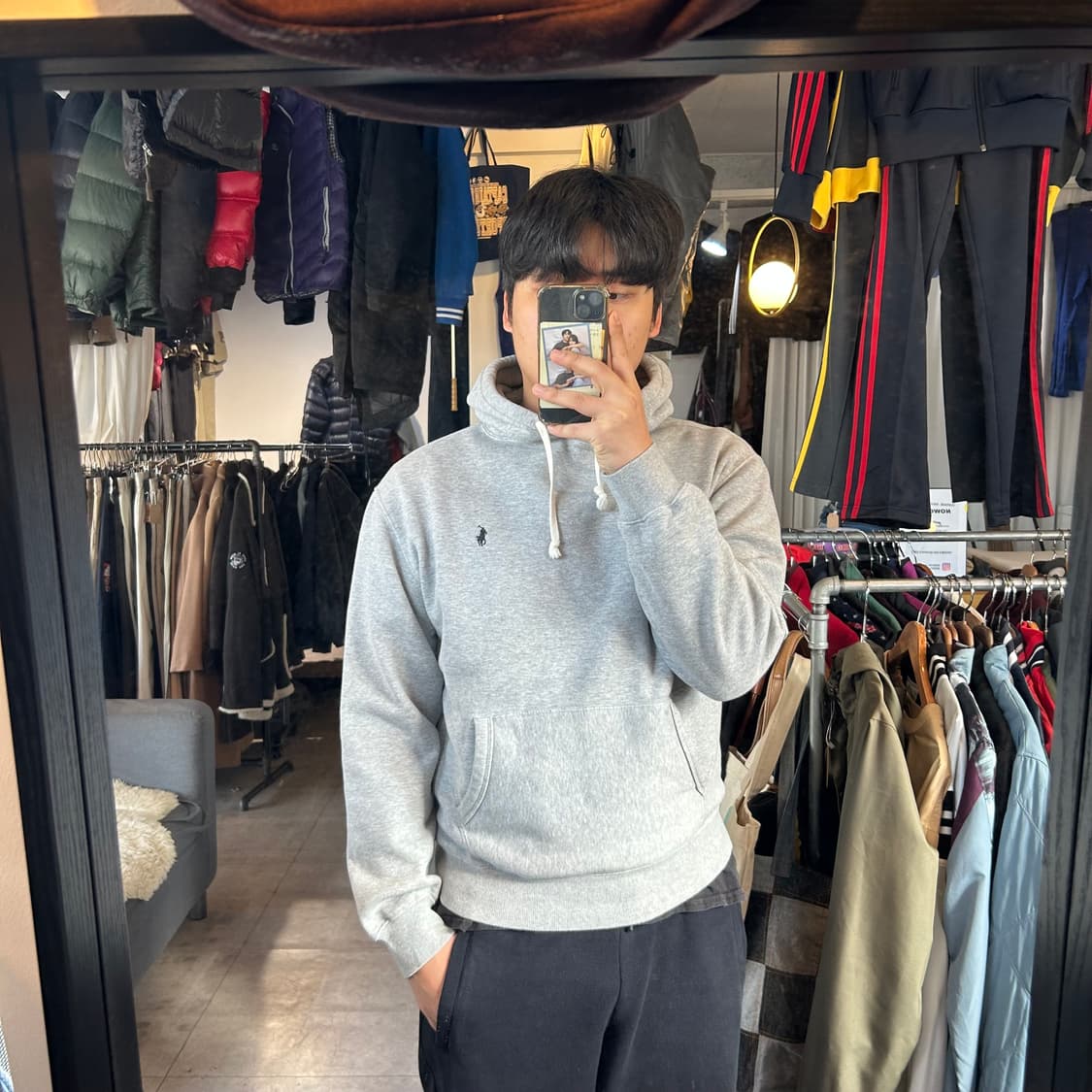 XL) 폴로 랄프로렌 그레이 후드티 기모안감 상품이미지9