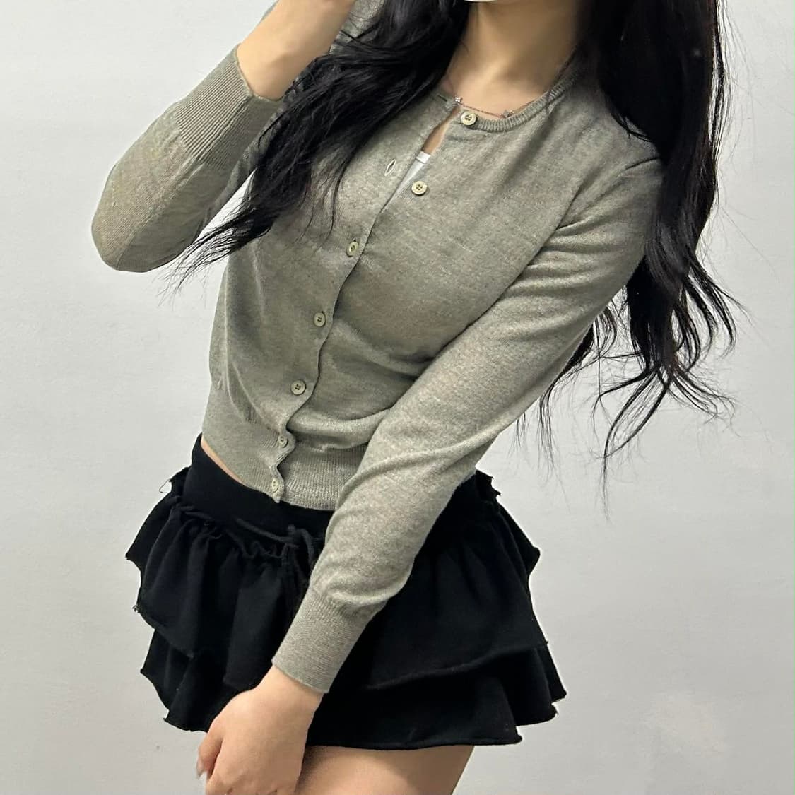 버버리 블루라벨 90s 아카이브 울 니트 가디건(M) 상품이미지3