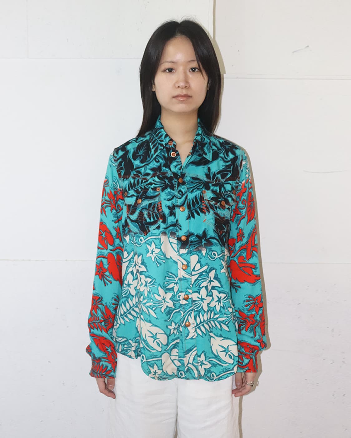 장 폴 고티에 진스 90s 트로피컬 패턴 셔츠 상품이미지1