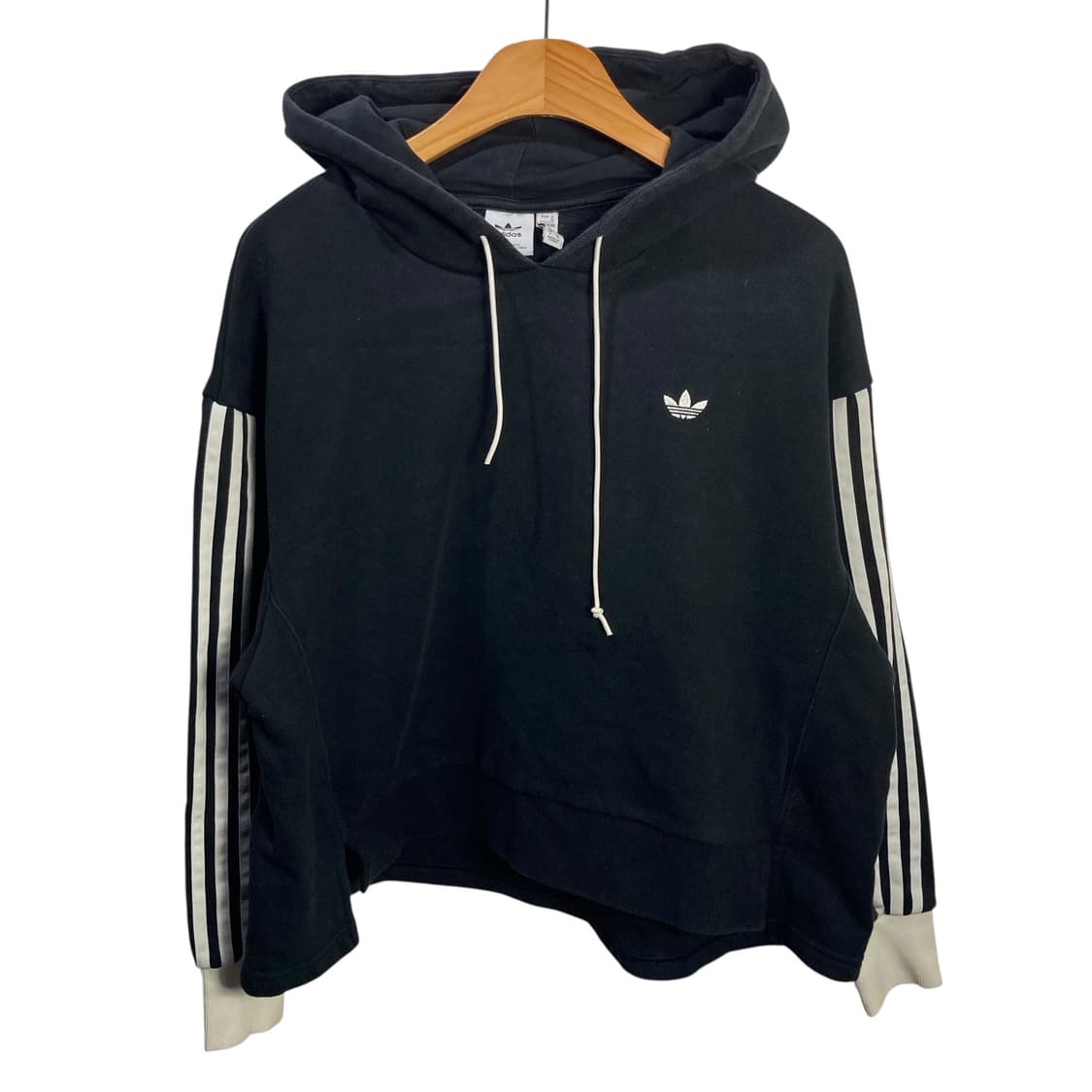 아디다스 사이드라인 빅로고 블랙 후드 상품이미지2