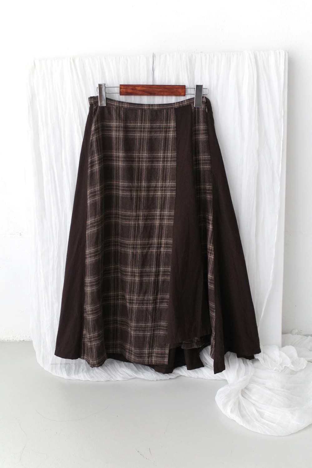 check flared skirt 상품이미지1