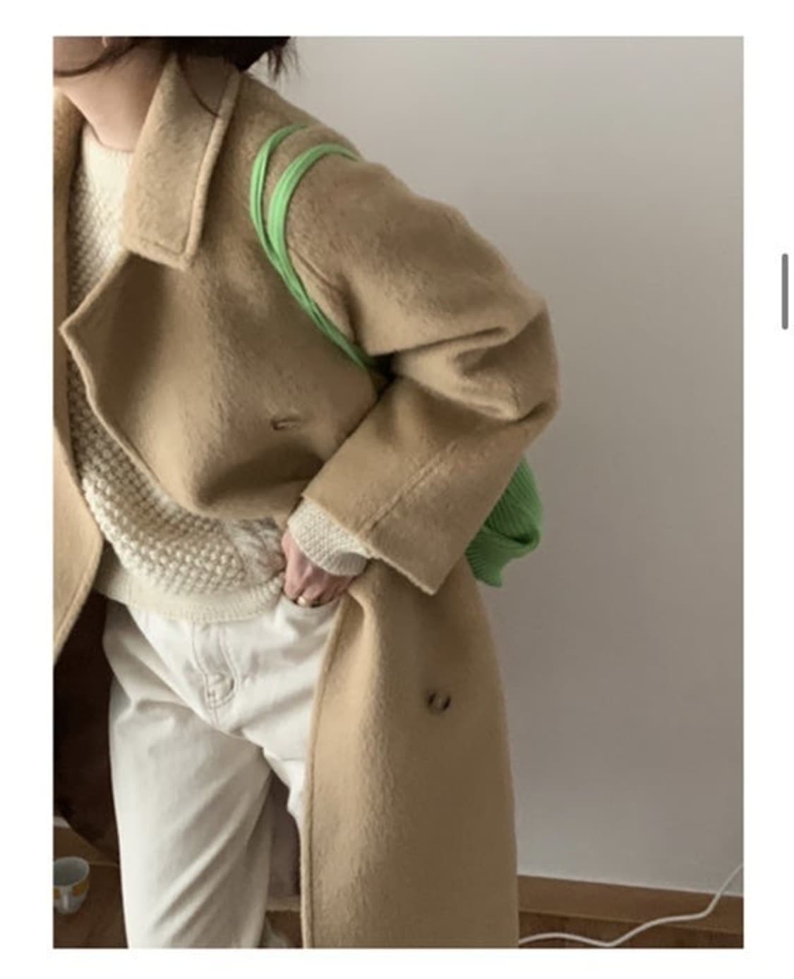 MONE 리본빛 잭알파카 코트 상품이미지4