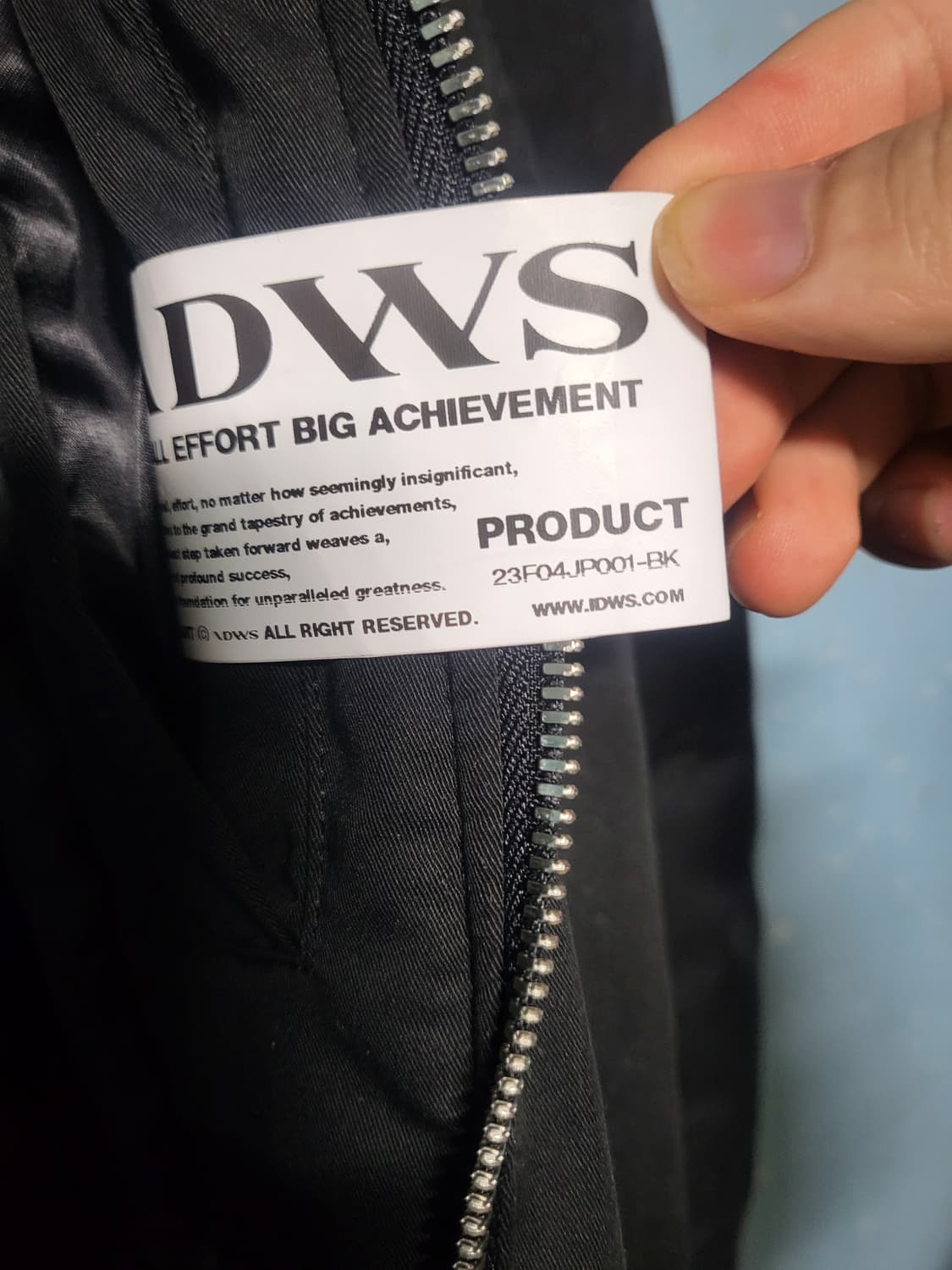 아이돈워너셀 Circle Shirring Logo Ma-1 Black 상품이미지8