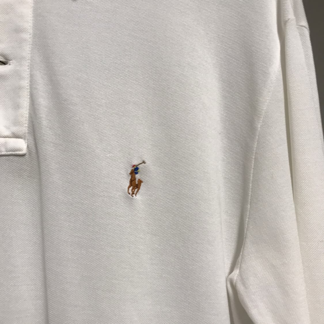 폴로 랄프로렌 PK 긴팔 카라티 화이트 L 상품이미지4