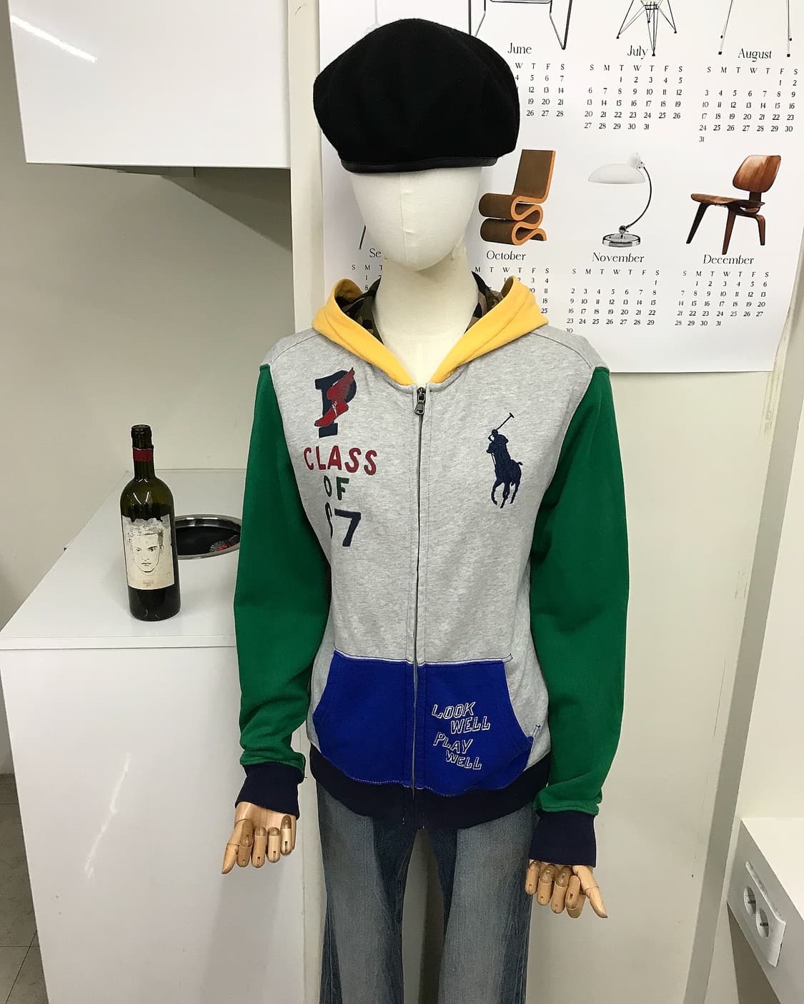 폴로 빅포니 배색 후드집업 상품이미지7