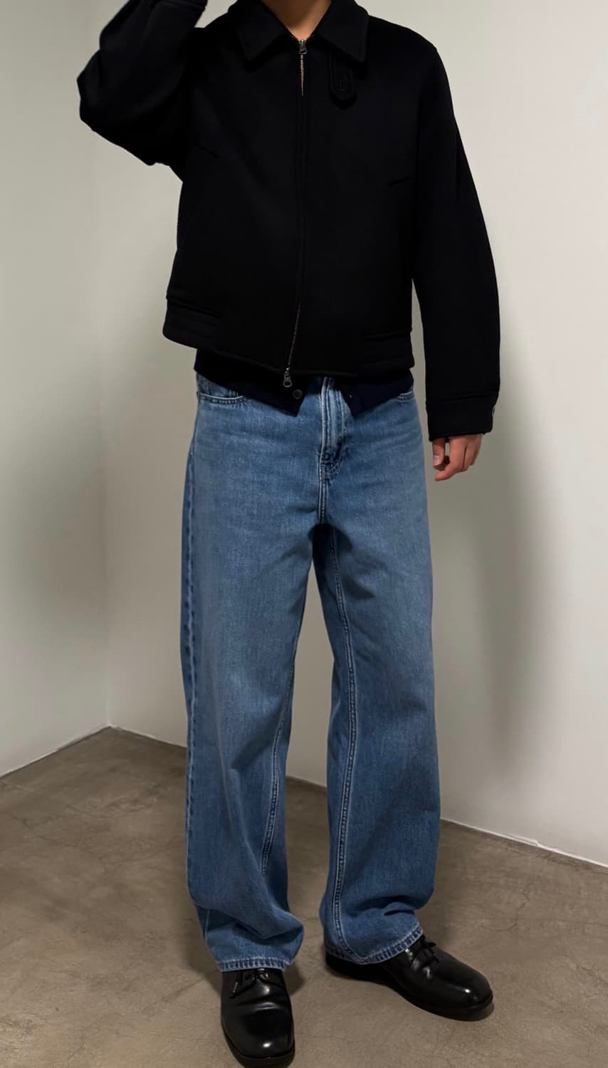 아트이프액츠 울 해링본 자켓 블랙 m 상품이미지1