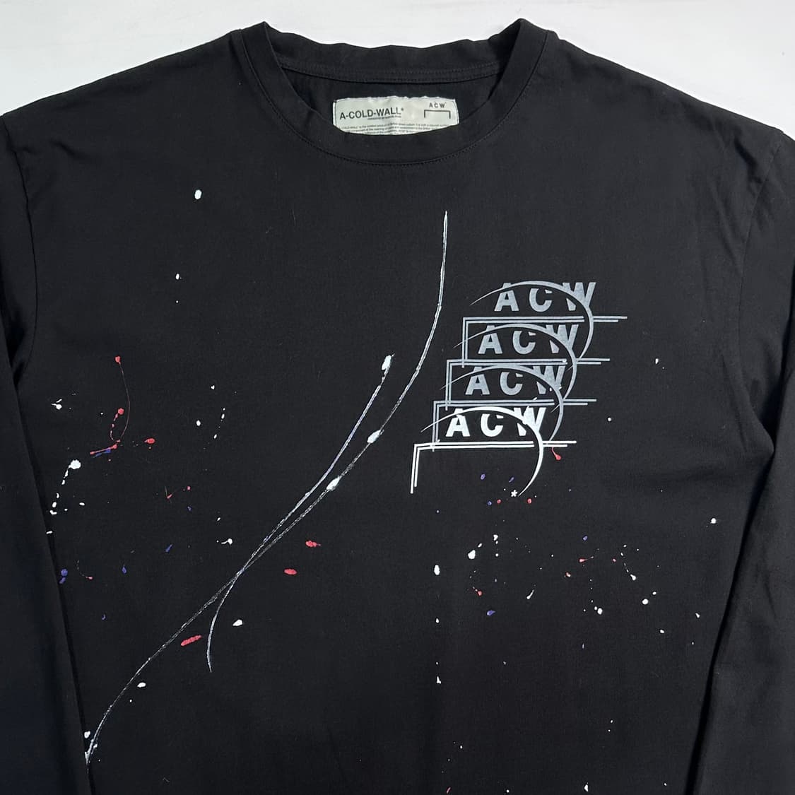 어콜드월 페인티드 블랙 롱 슬리브 상품이미지2