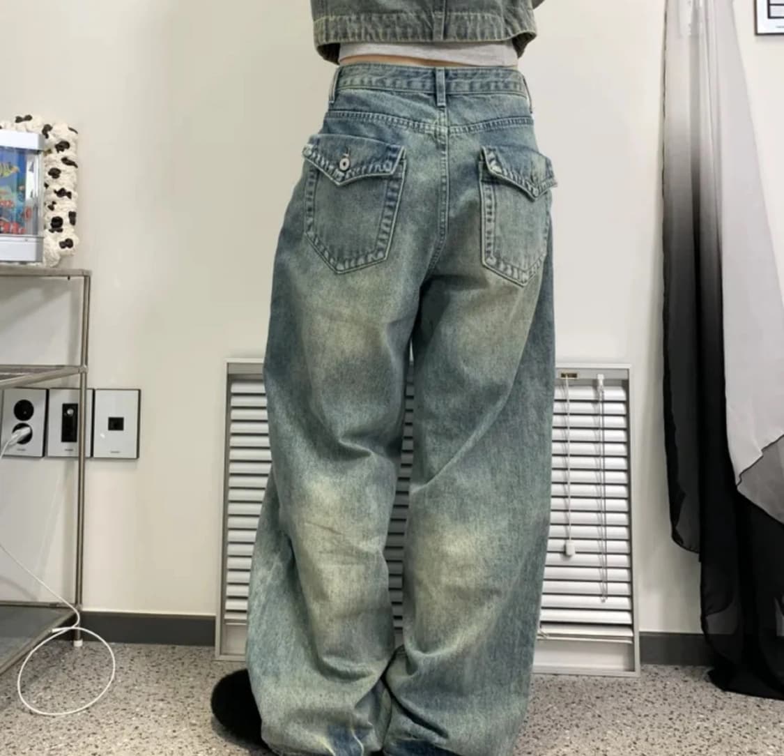 빈티지 워싱 데님팬츠 상품이미지1