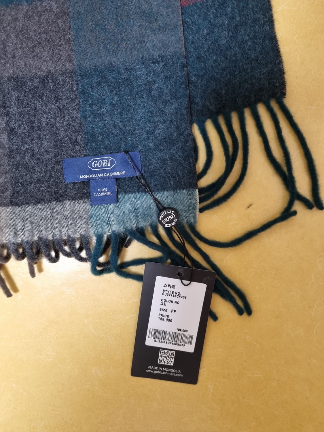 고비 캐시미어 100% 머플러 새상품 상품이미지2