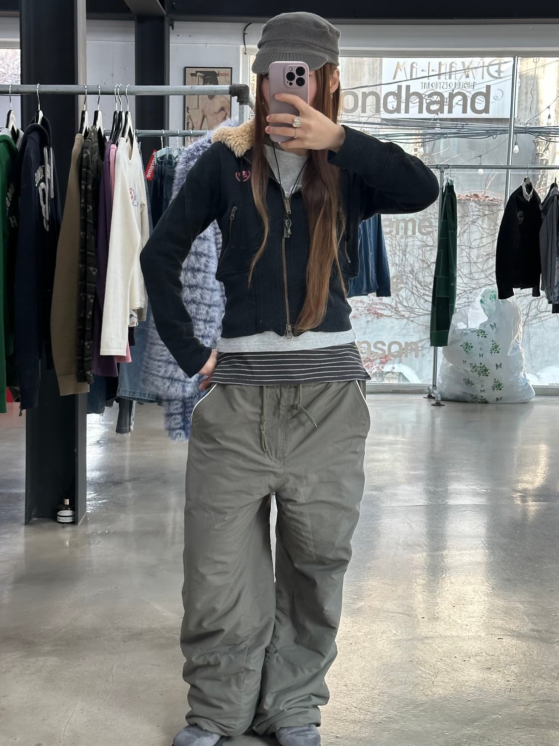 히스테릭글래머 히스걸 투웨이 퍼 후드집업 상품이미지2