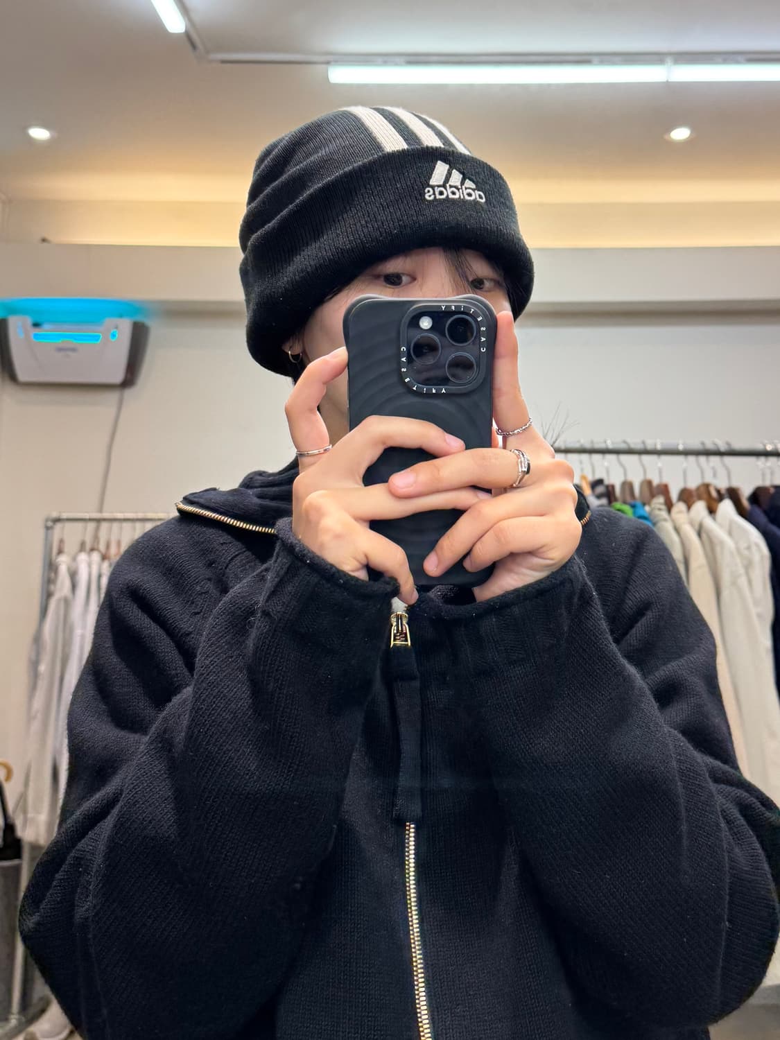 아디다스 삼선 로고 비니 상품이미지2