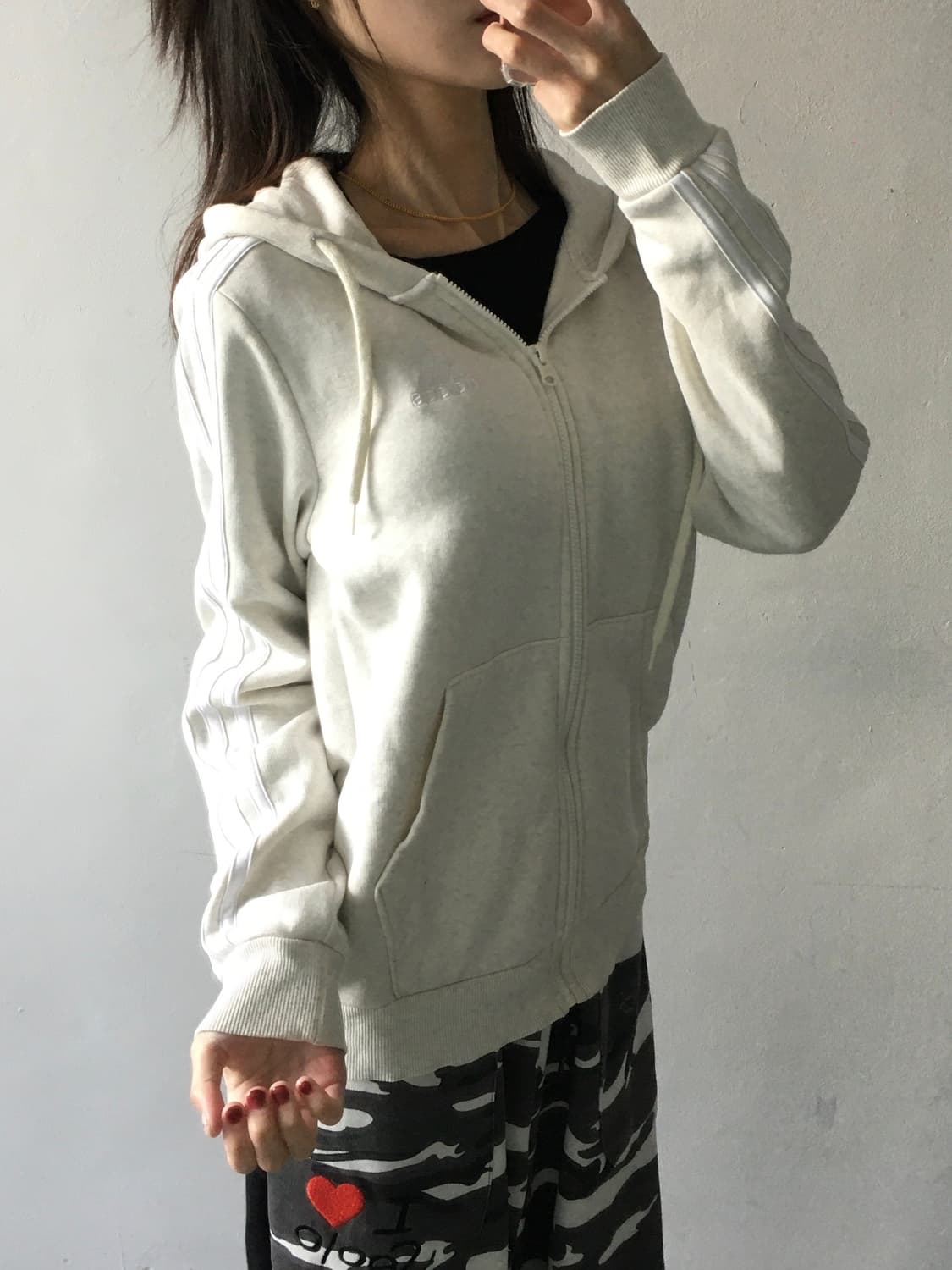 아디다스 기모 후드집업 상품이미지2