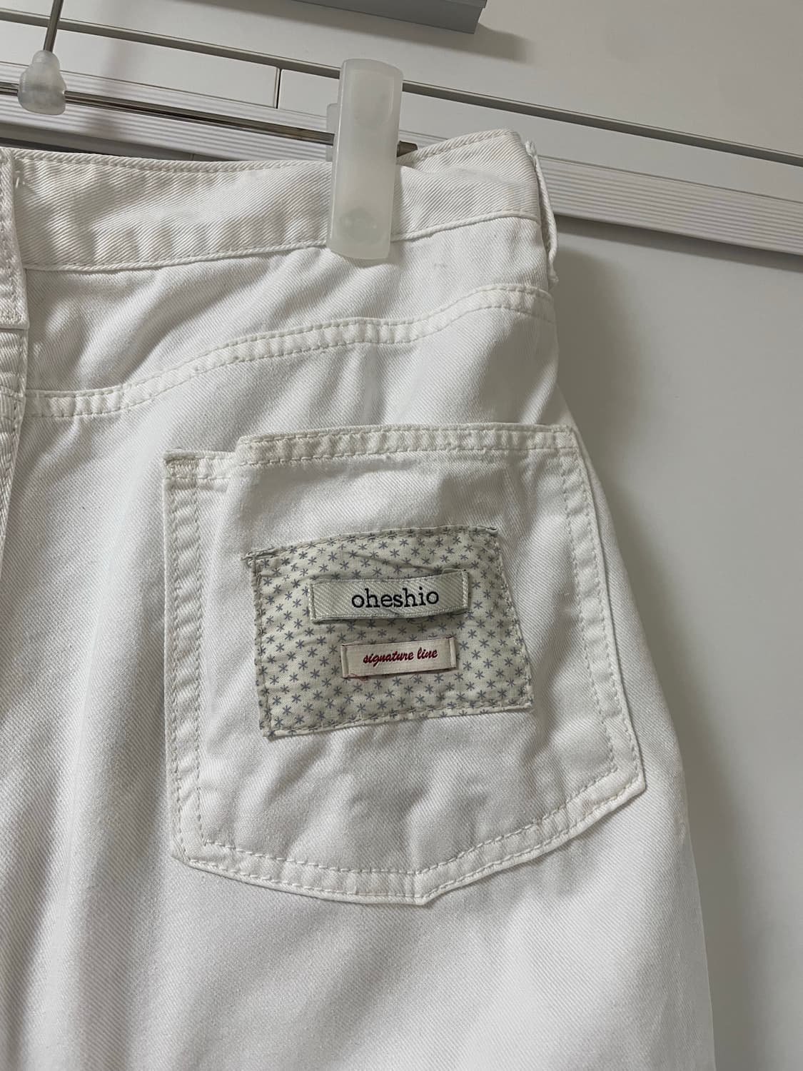 오헤시오 와이드스타 코튼 팬츠 화이트 상품이미지8