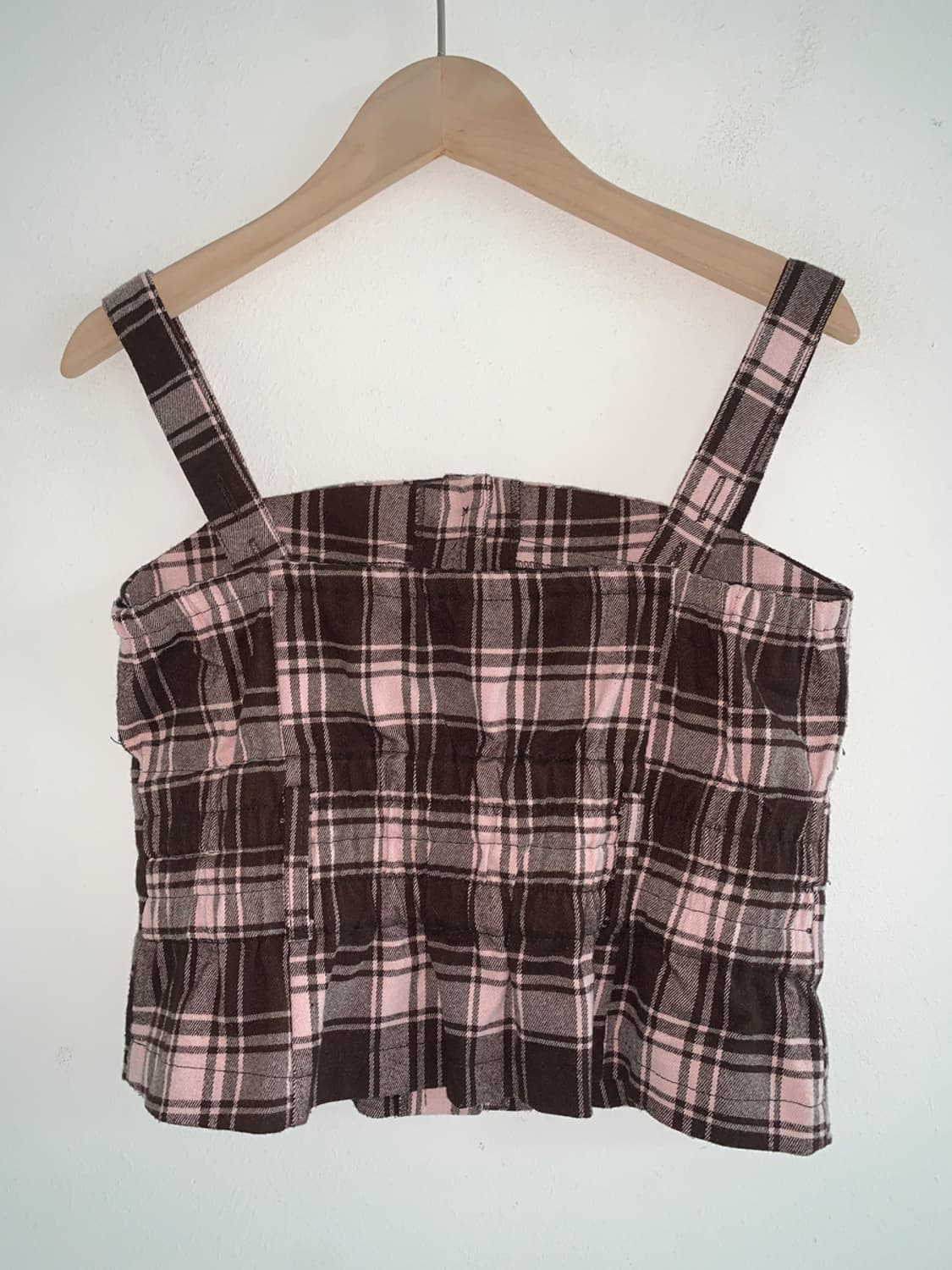(Vintage)Check bustier top 상품이미지6
