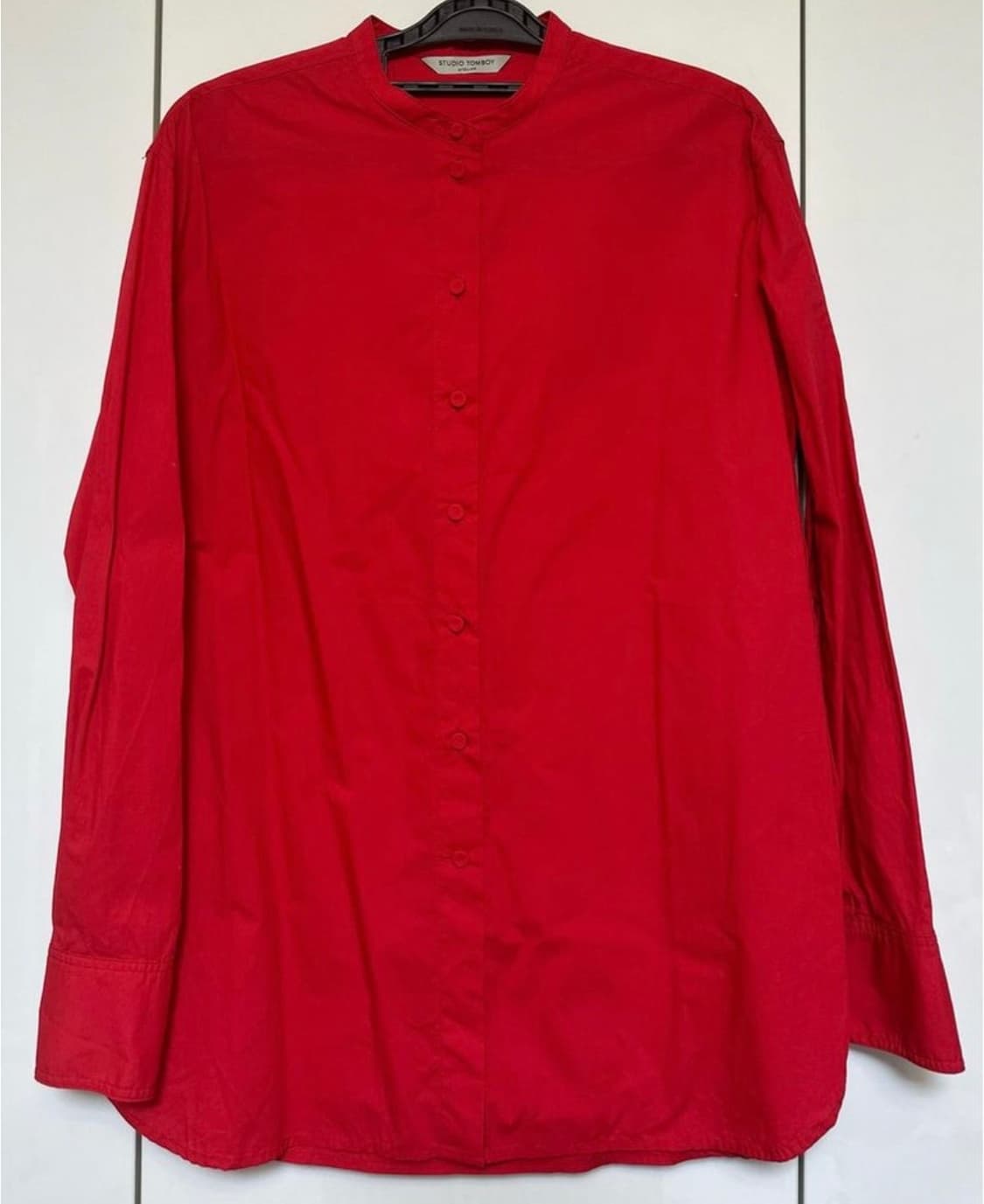 스튜디오 톰보이 레드 차이나넥 셔츠 상품이미지1