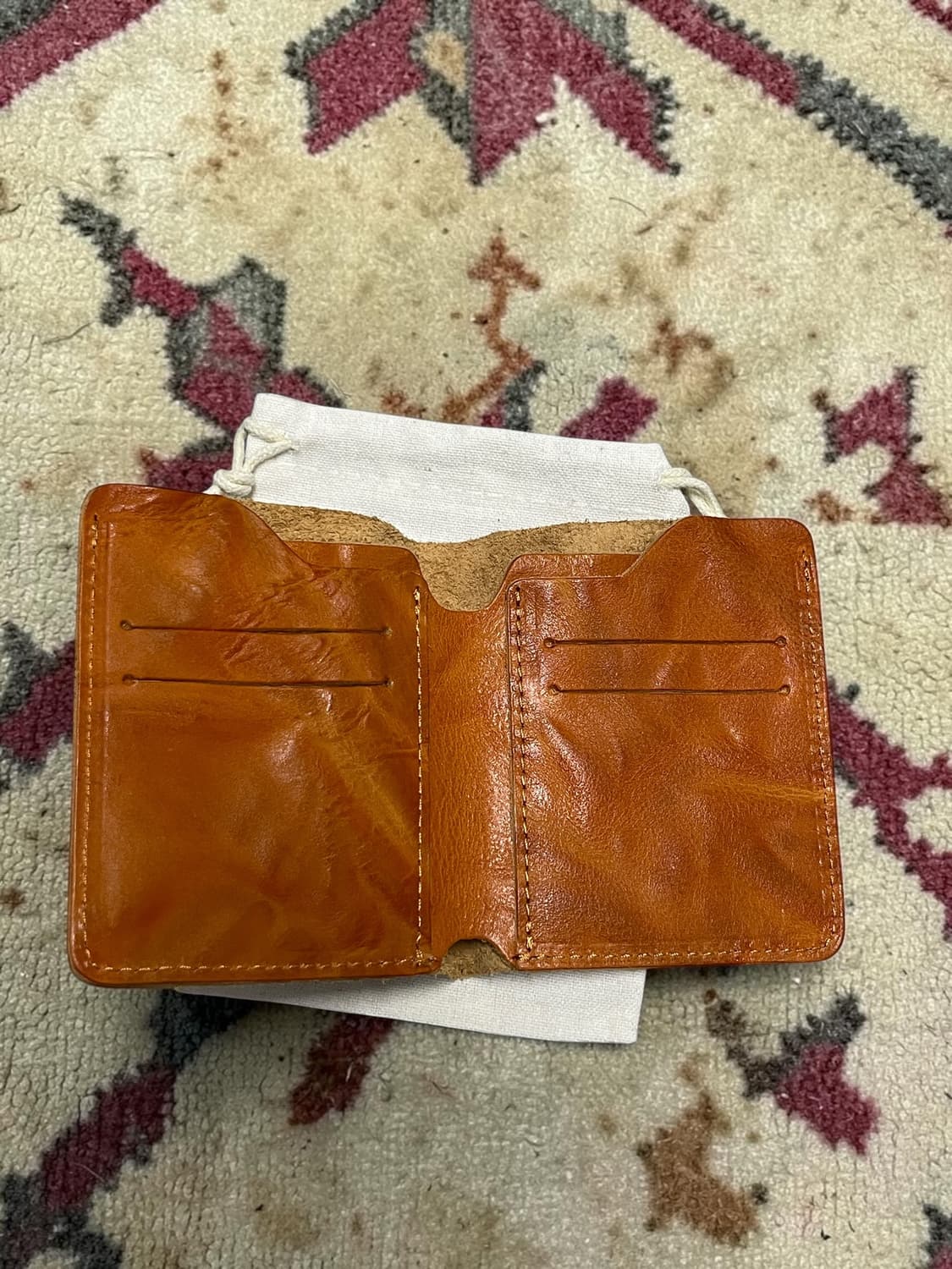 빈티지 에이징 크리즈 소가죽 슬림 반지갑  상품이미지4