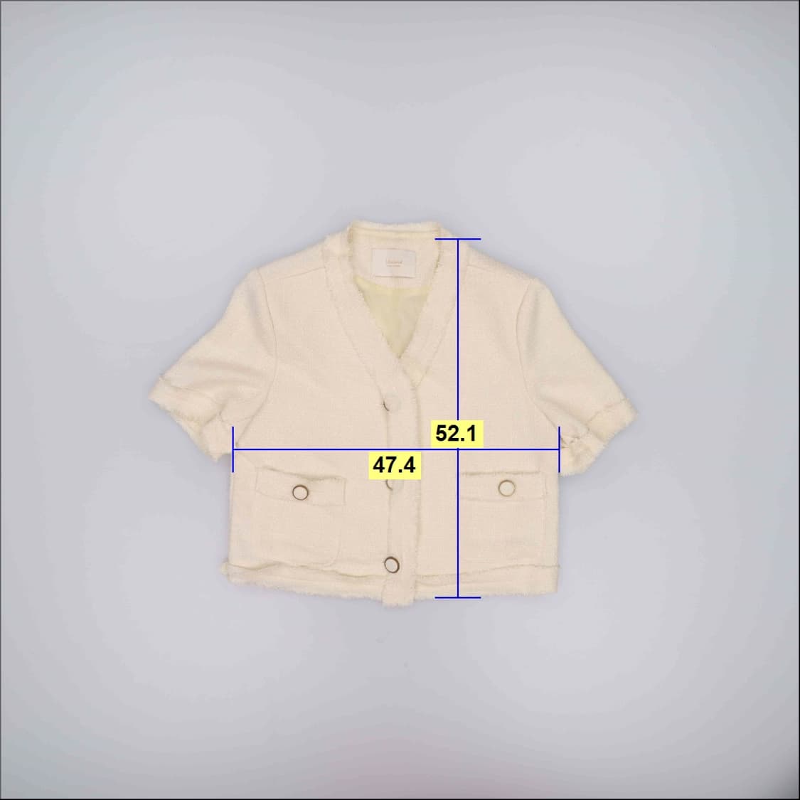 실측확인 빈티지 여성 반팔트위드 0625H1 상품이미지4