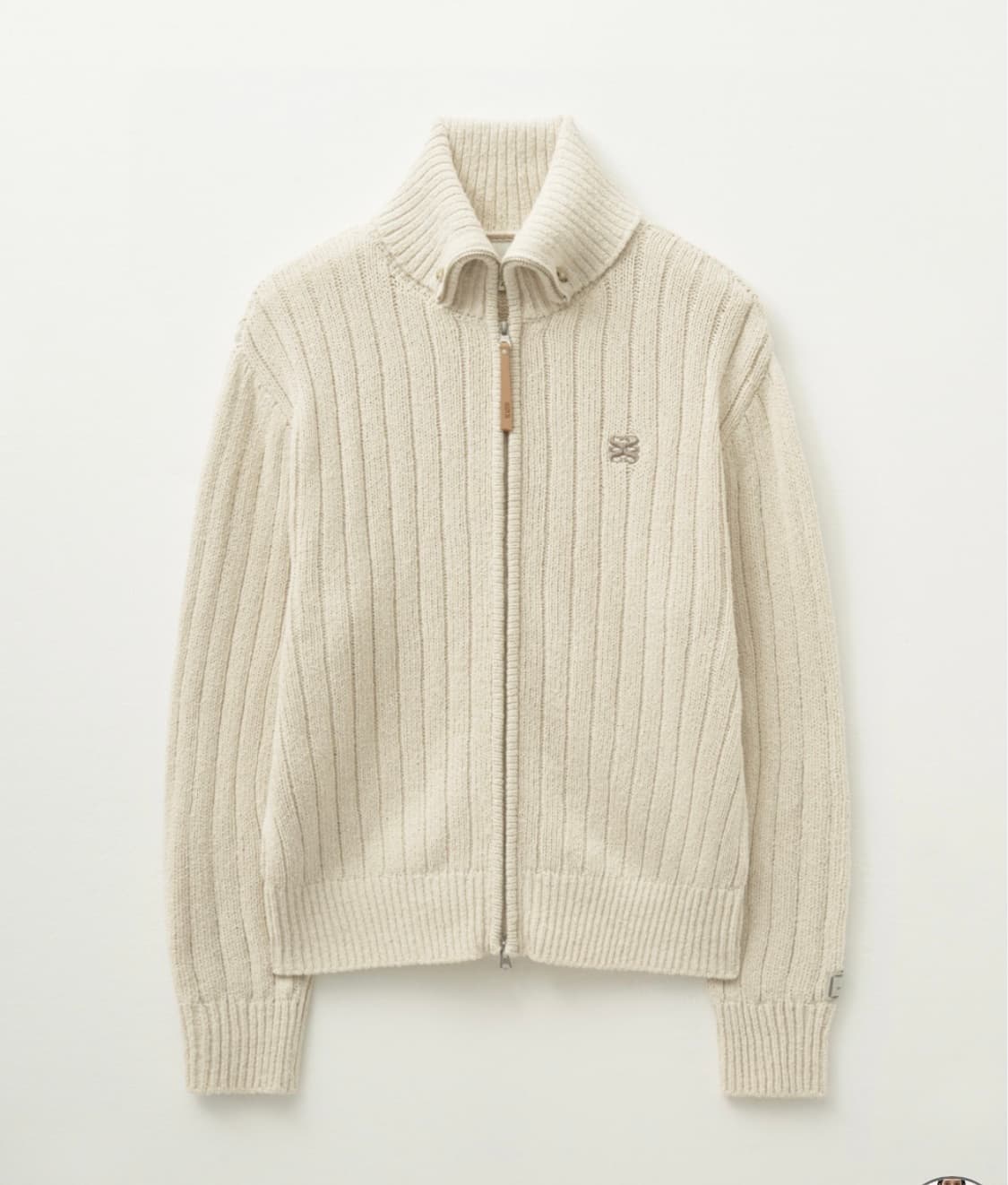 세터 파로 부클 니트 집업 가디건 - 크림 아이보리 상품이미지5