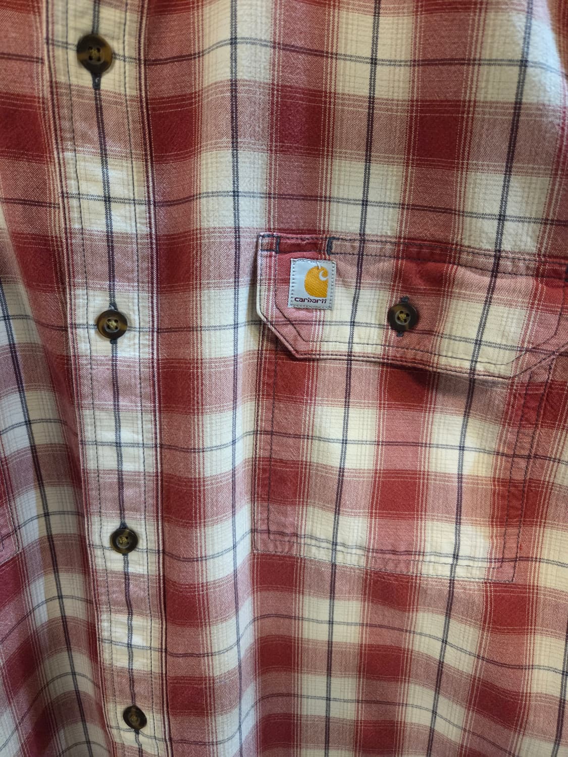 Carhartt 칼하트 레드체크 반팔셔츠 상품이미지2