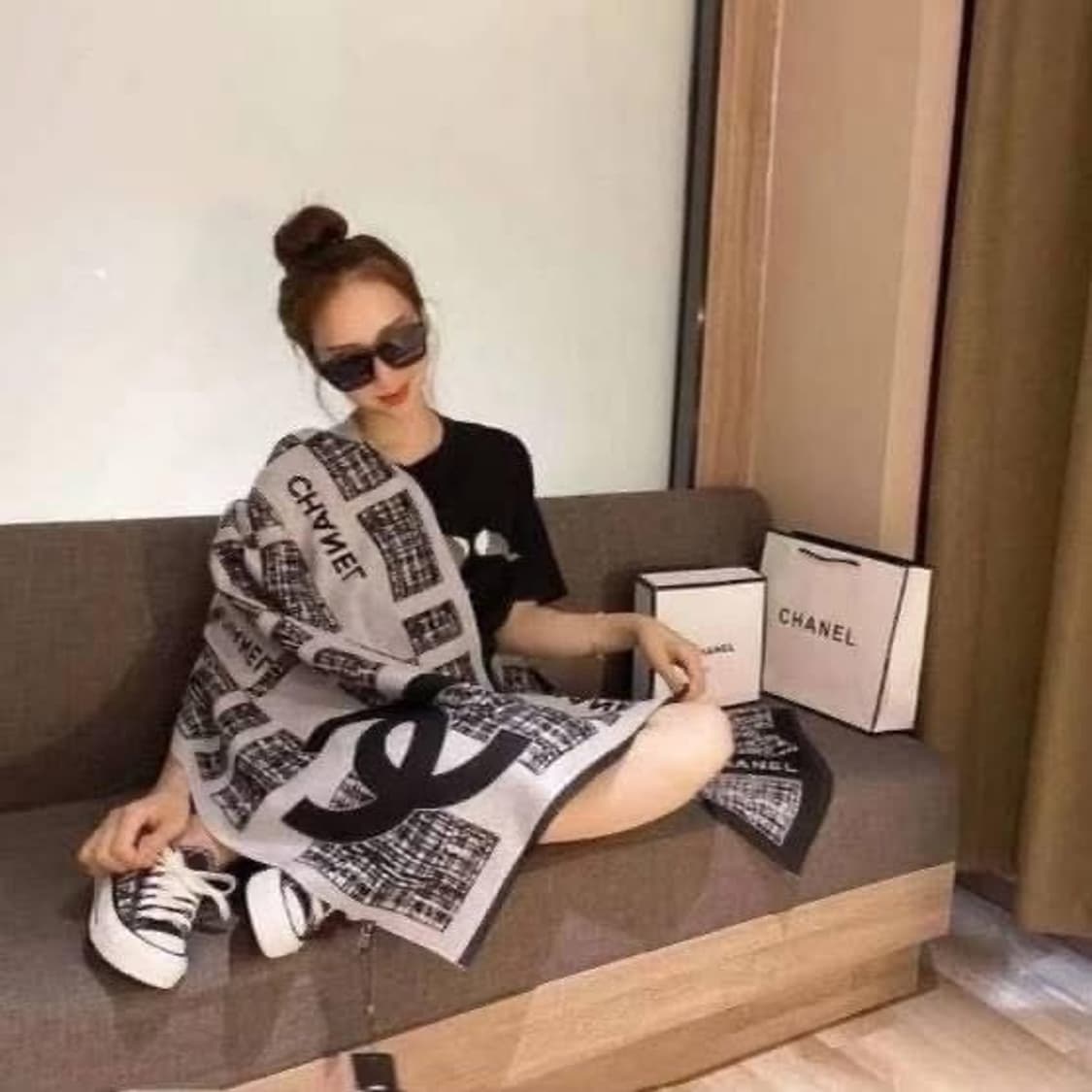 샤넬뷰티 기프트 스카프 숄 선물세트 무료배송 상품이미지1