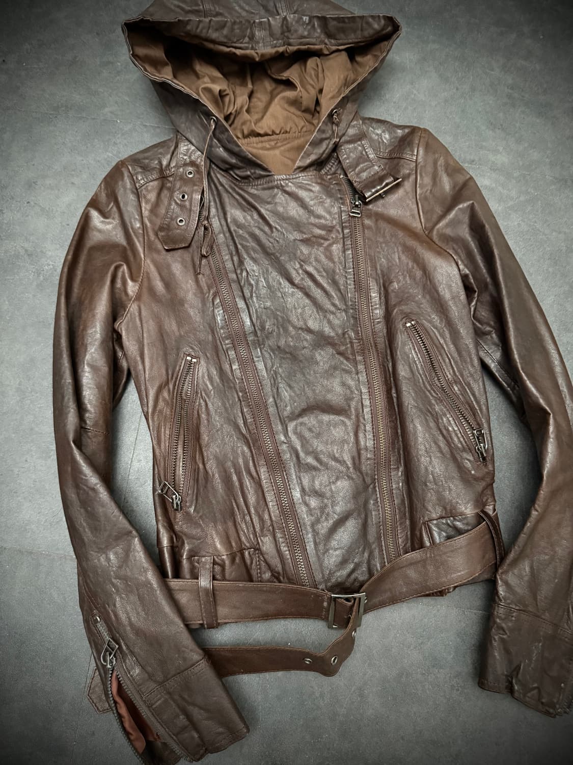 Real leather hoodie jacket 상품이미지2