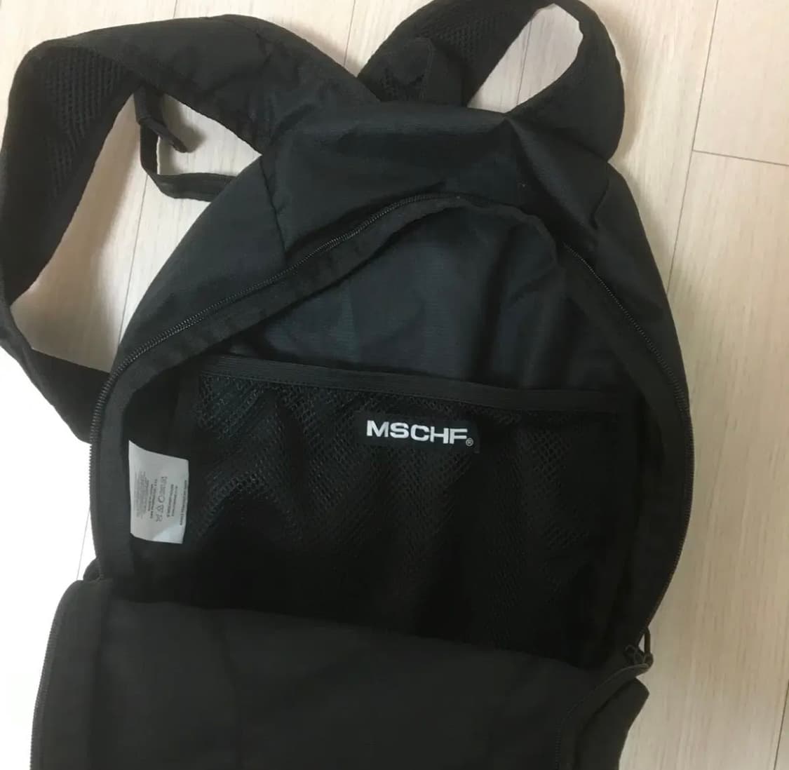 미스치프 룸버스 메쉬 백팩 핑크 블랙 상품이미지3