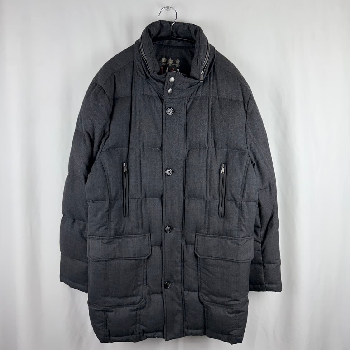 (105) 닥스 구스다운 울 롱패딩 차콜 상품이미지2