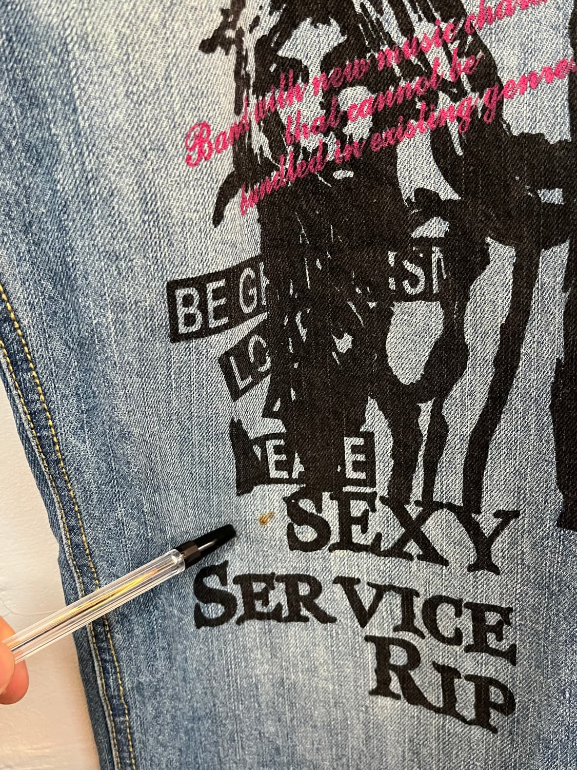 Solberry jeans 패치워크 데미지 데님 진 36 상품이미지5